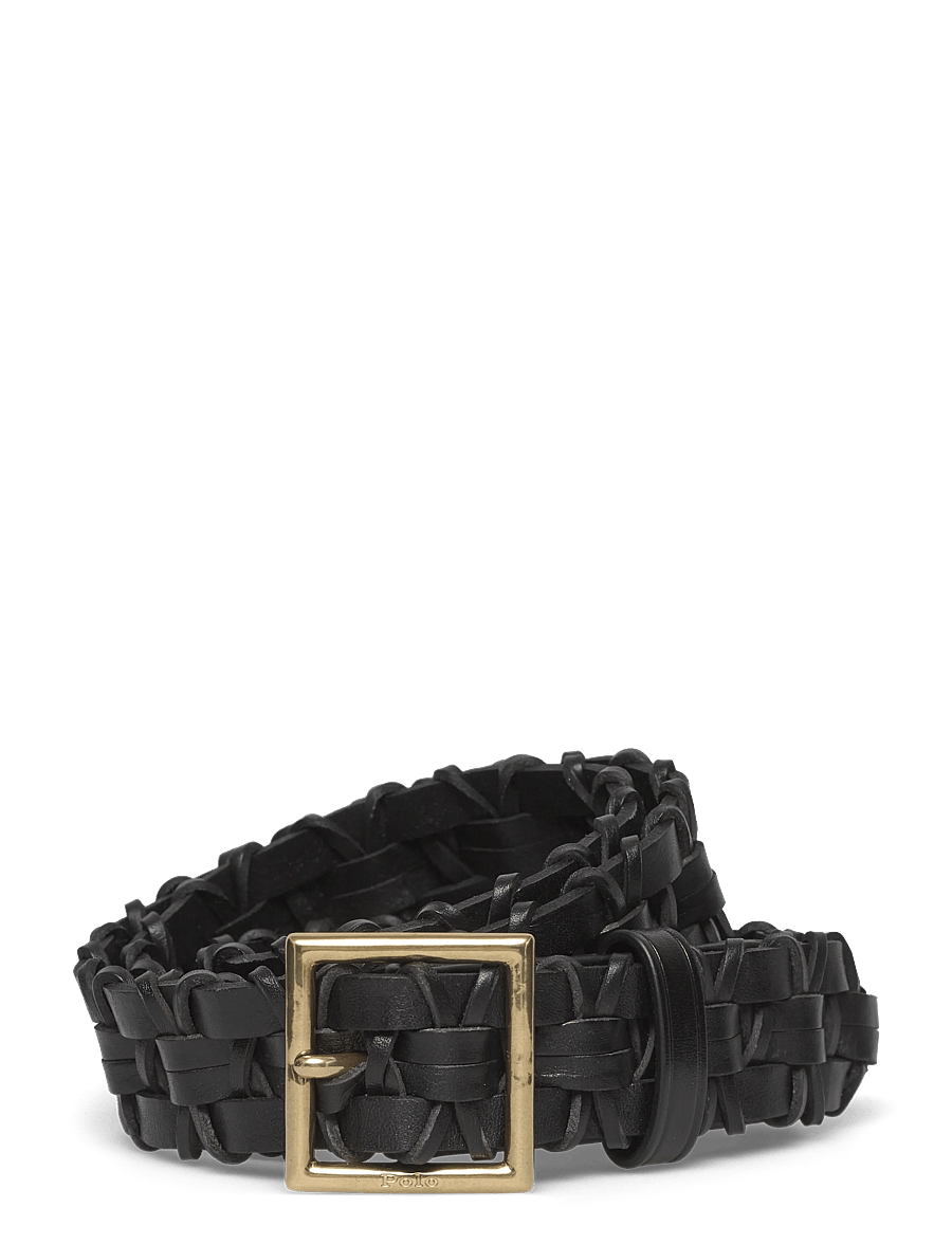 Polo Ralph Lauren - Basketweave Leather Belt - nahkrihmad - black - 0