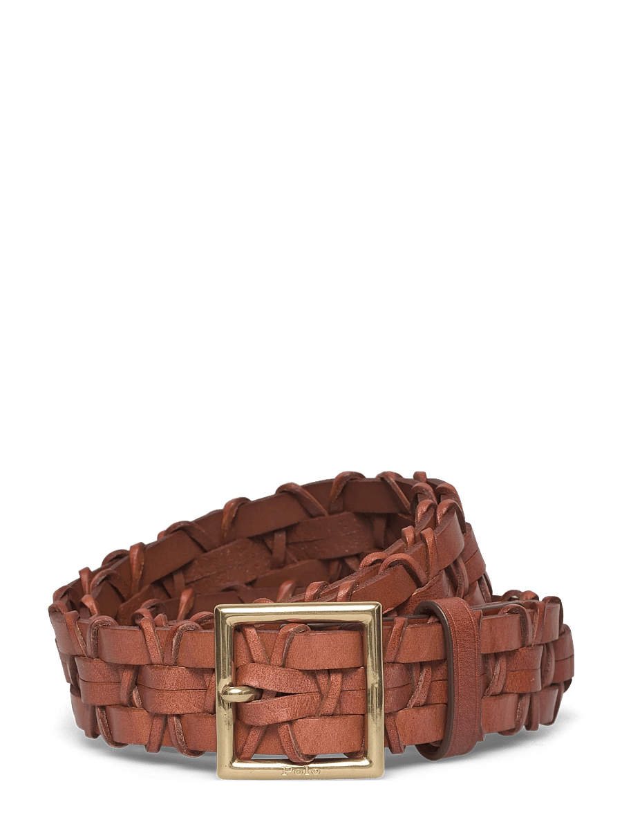 Polo Ralph Lauren - Basketweave Leather Belt - leather belts - cuoio - 0