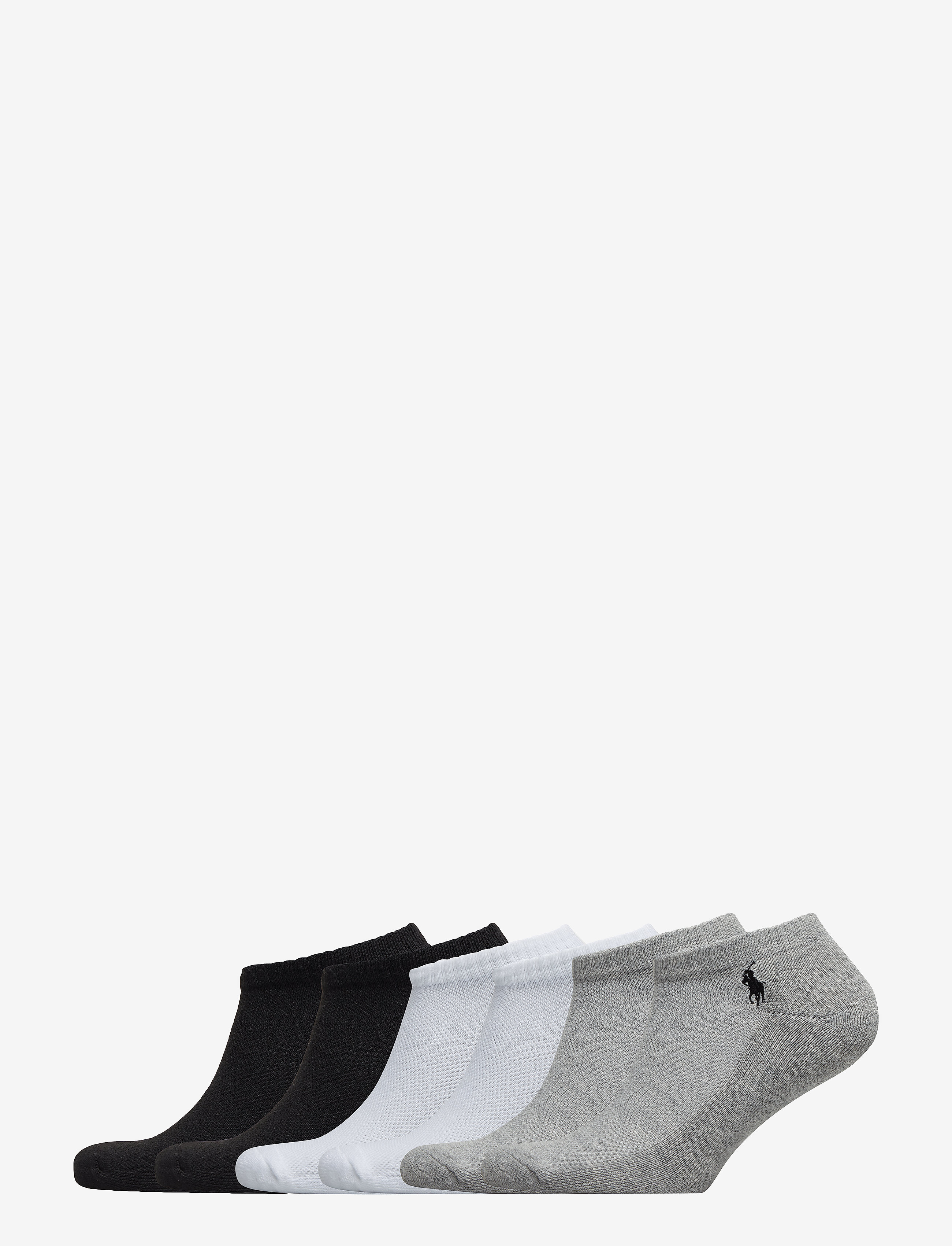 Polo Ralph Lauren Low-Profile Sport Sock 6-Pack, Kvinder, Lav Profil Sportsokker 6 Pak, Grå, Str: ONE SIZE
