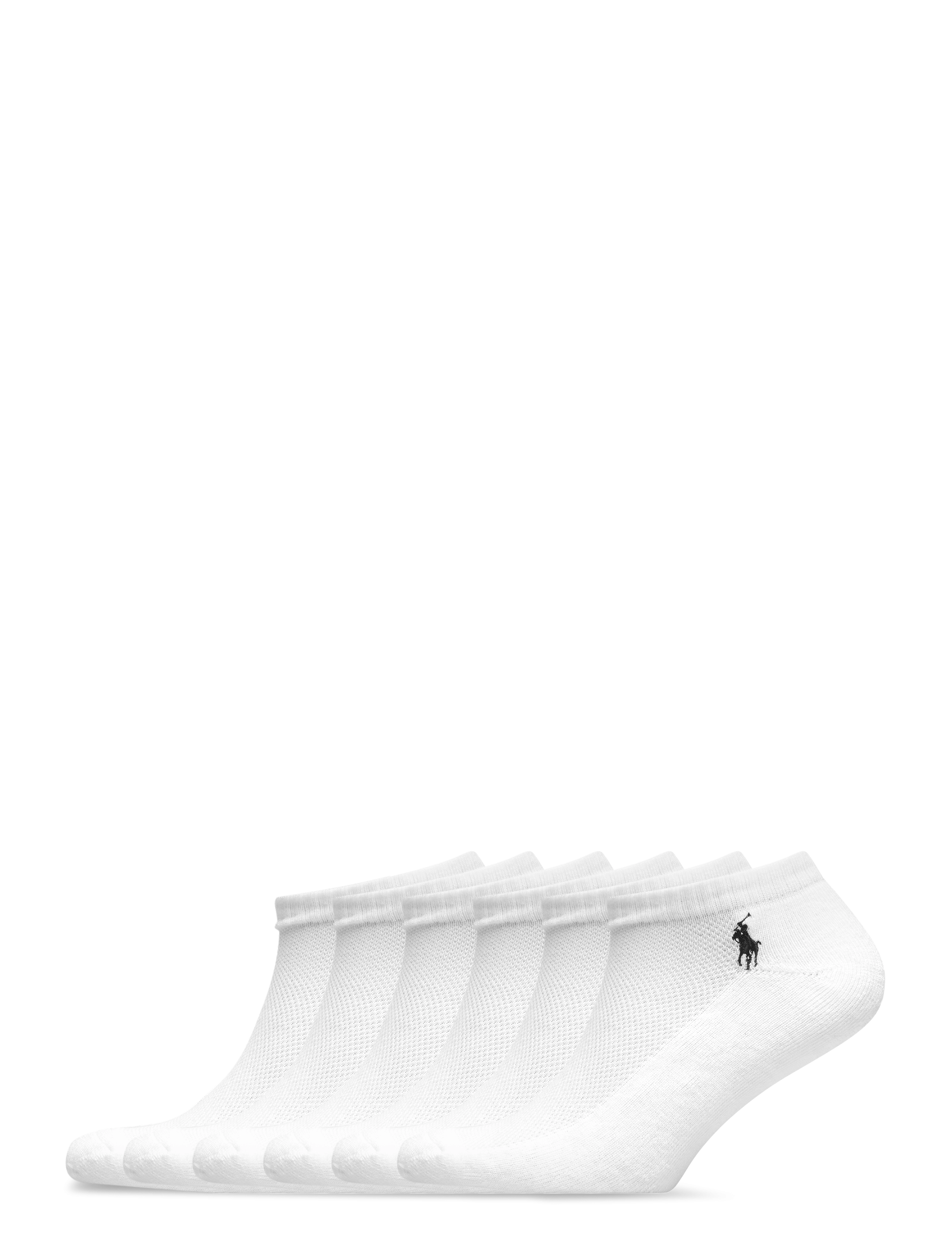 Polo Ralph Lauren Low-Profile Sport Sock 6-Pack, Kvinder, Lav Profil Sportsokker 6 Pak, Hvid, Str: ONE SIZE