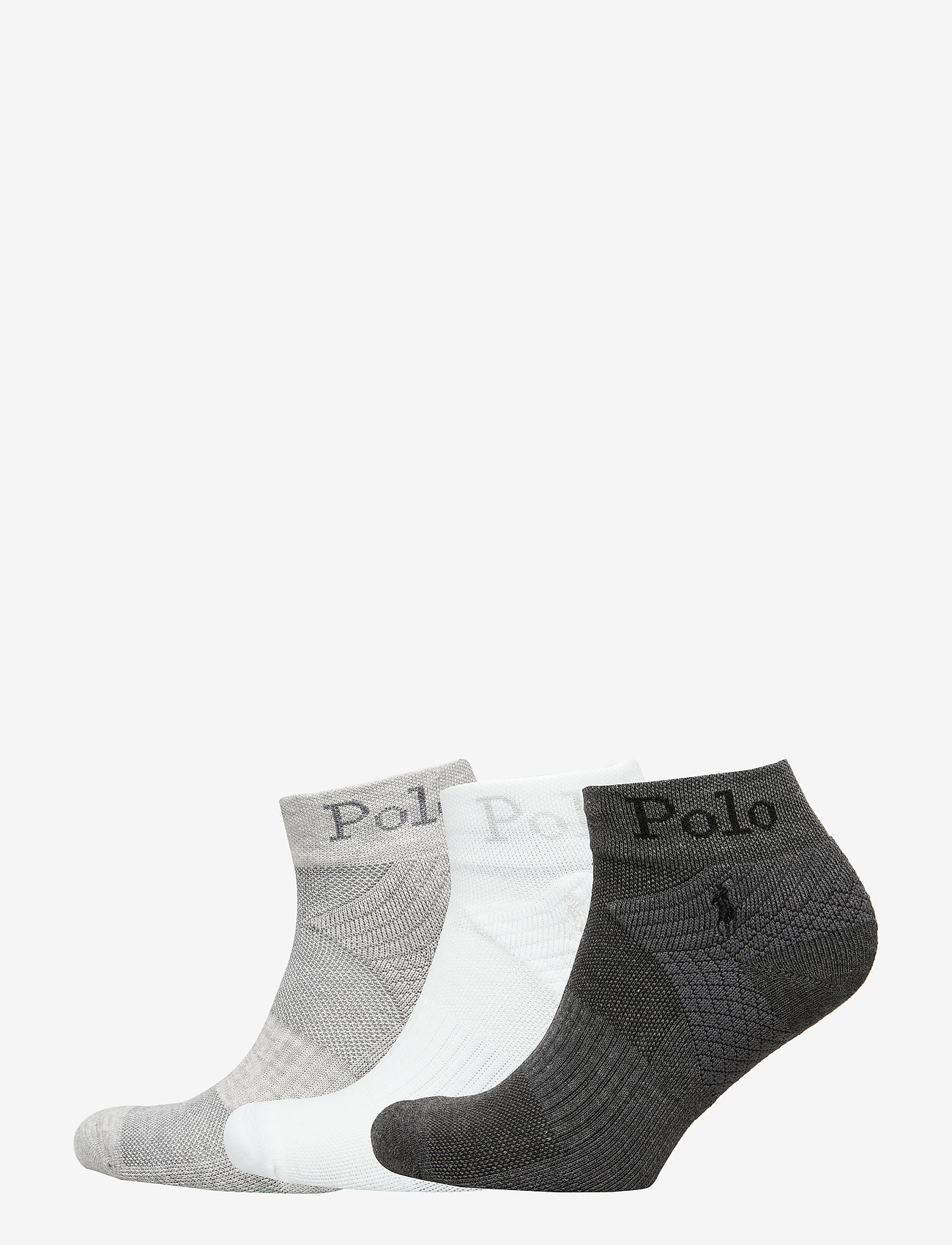 Polo Ralph Lauren - POLY BLEND-ANKLET-SOX-3PK - grey assorted - 0