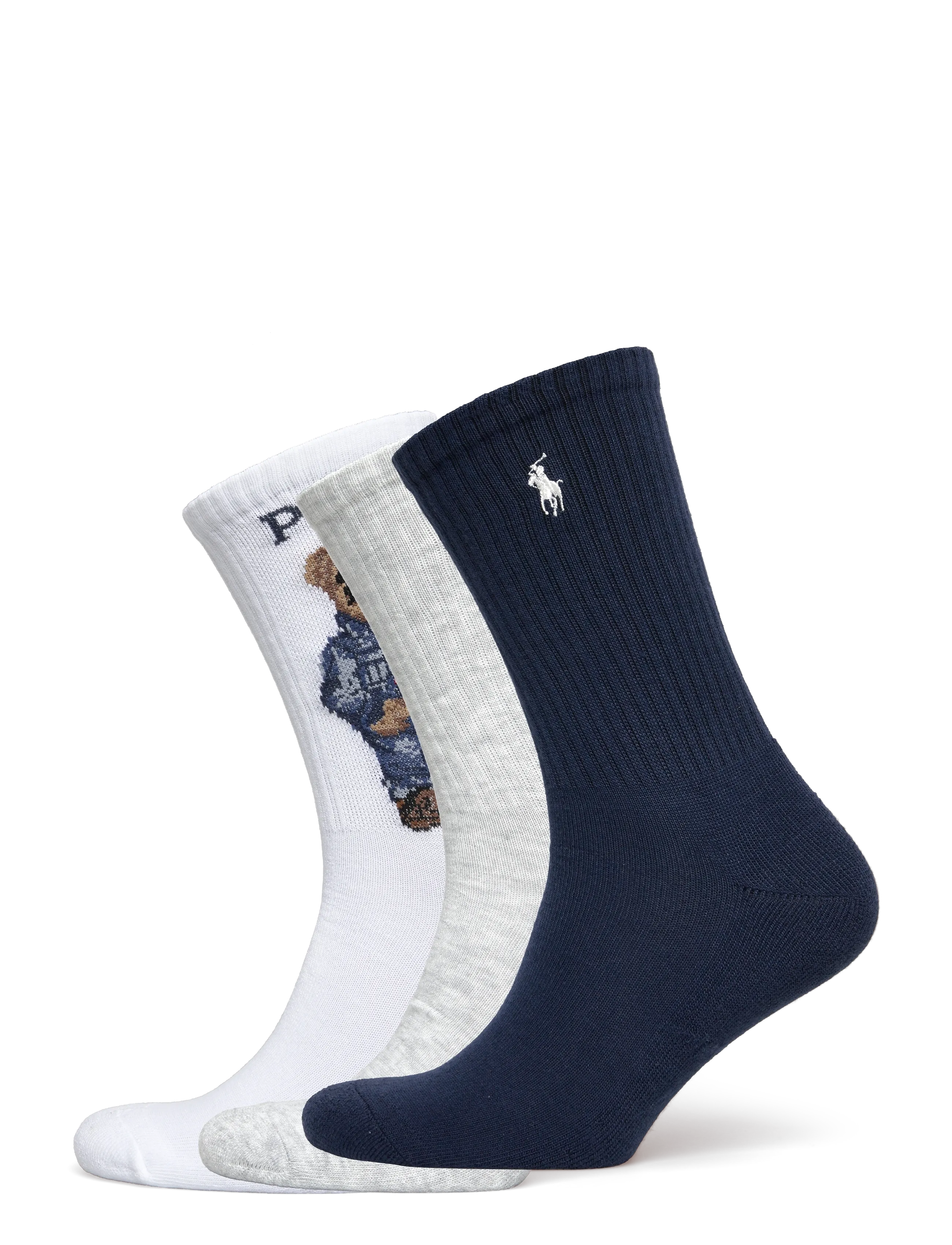 Polo Ralph Lauren Cotton-Americana Be-Crw-3Pk, One Size, Multi/patterned, Sokker > Almindelige Sokker, Dame