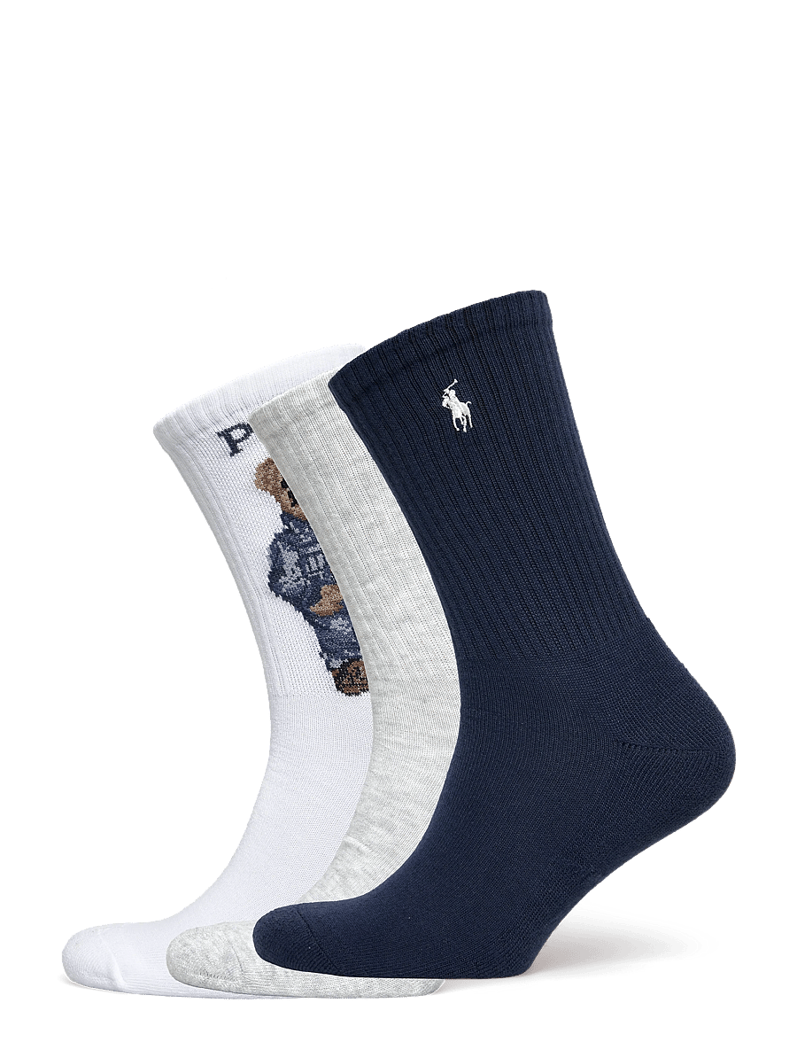 Polo Ralph Lauren - COTTON-AMERICANA BE-CRW-3PK - normale socken - whast - 0