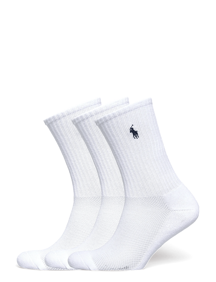 Polo Ralph Lauren - COTTON BLEND-SPRT CRW 3PK-AKL-3PK - chaussettes - white - 0