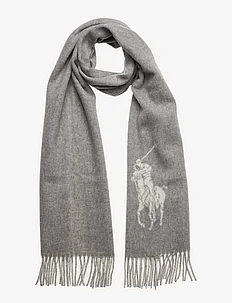 Big Pony Fringe Wool-Blend Scarf, Polo Ralph Lauren