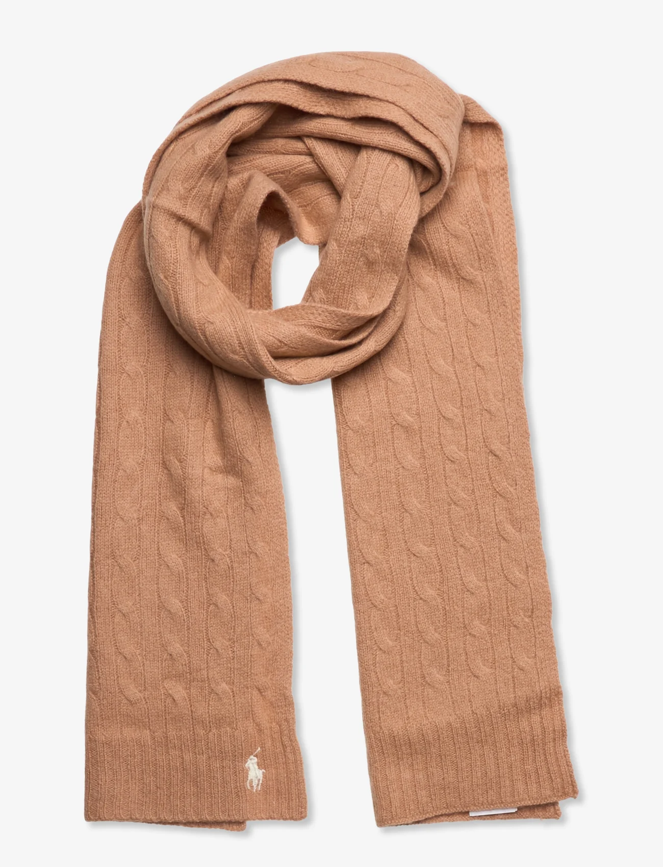 Polo Ralph Lauren - Rib-Knit Wool-Cashmere Scarf - talvesallid - camel - 0