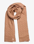 Rib-Knit Wool-Cashmere Scarf - CAMEL