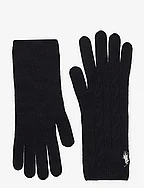 Touch Screen Cable Wool-Cashmere Gloves - BLACK