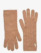 Touch Screen Cable Wool-Cashmere Gloves - CAMEL