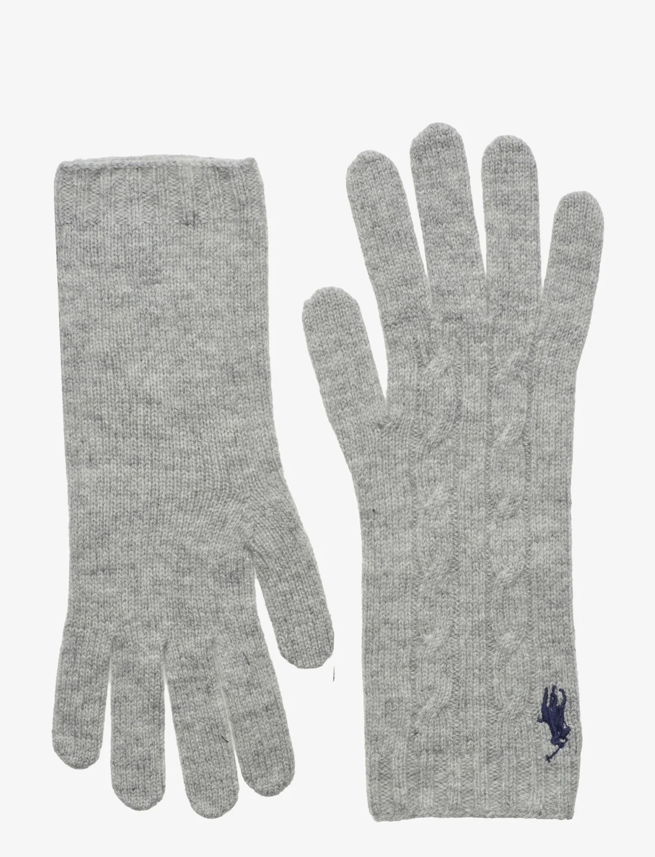 Polo Ralph Lauren - Touch Screen Cable Wool-Cashmere Gloves - gimtadienio dovanos - soft grey - 0