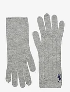 Touch Screen Cable Wool-Cashmere Gloves - SOFT GREY
