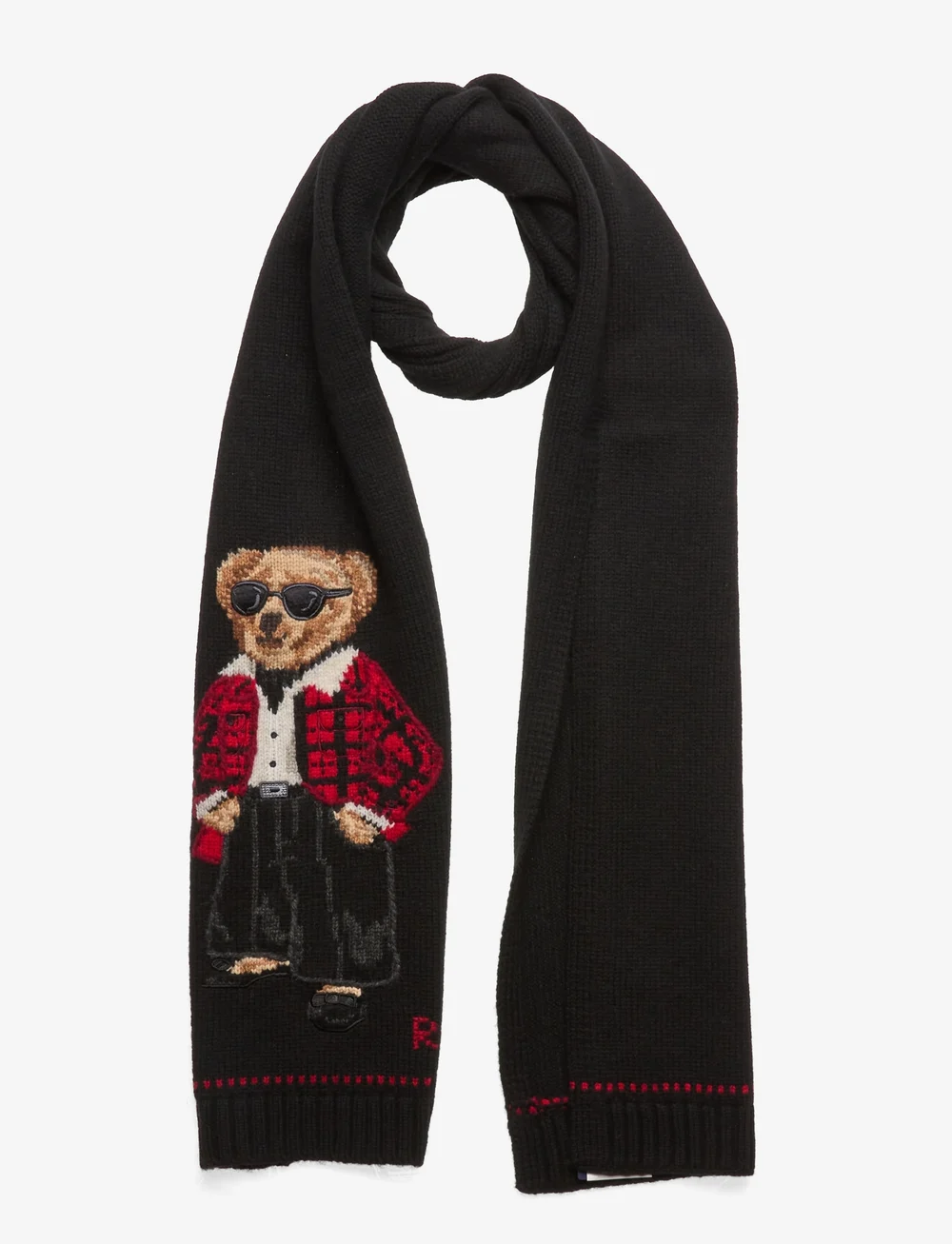 Polo Ralph Lauren Wool Blend holiday Bear Scarf Scarves Boozt