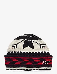 Polo Ralph Lauren - WOOL BLEND-SNOWFLAKE HAT - adītas cepures - black/cream - 0