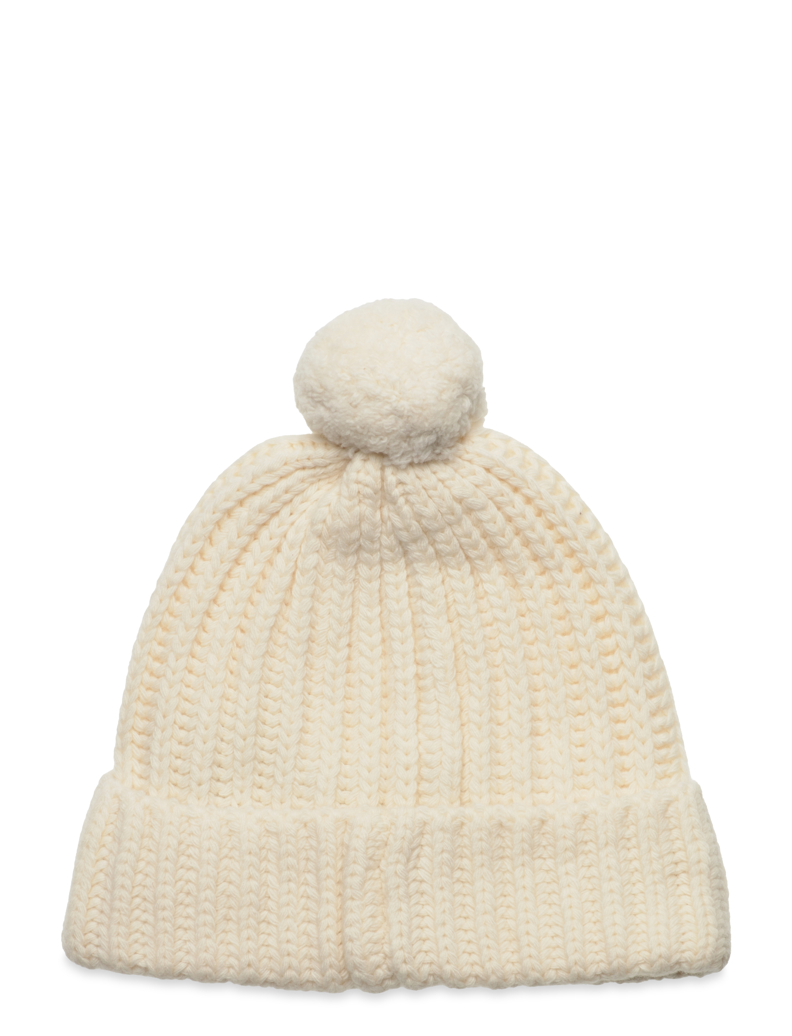 Polo Ralph Lauren - RWS WOOL RECYC NYLN-POM DNM BEAR BE - bonnets & casquettes - cream - 1