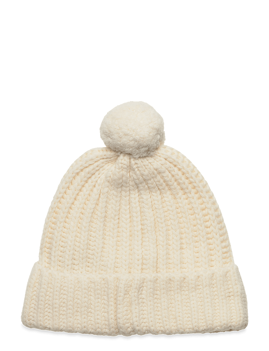 Polo Ralph Lauren - RWS WOOL RECYC NYLN-POM DNM BEAR BE - bonnets & casquettes - cream - 1