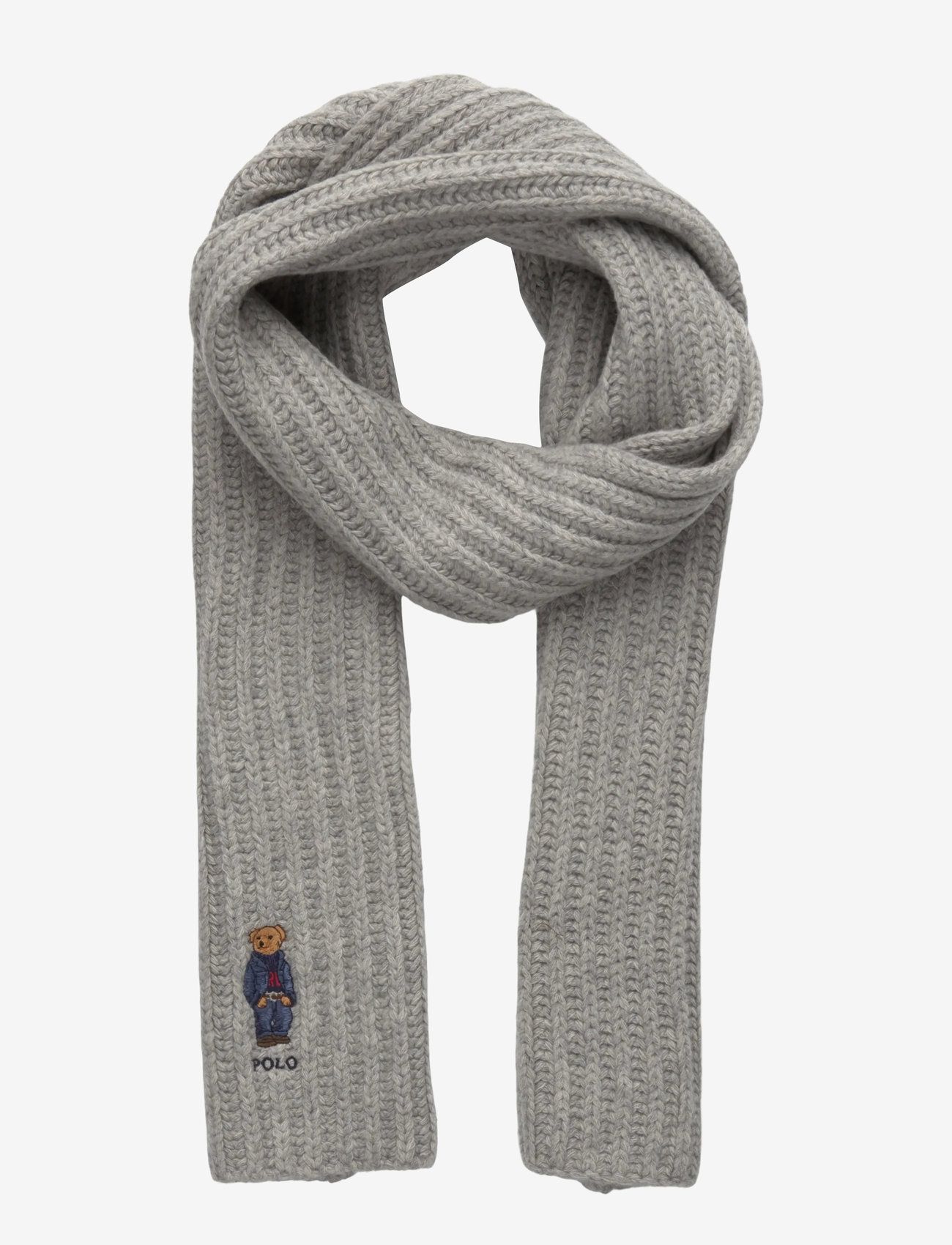 Polo Ralph Lauren - Polo Bear Rib-Knit Scarf - everyday style - grey - 1