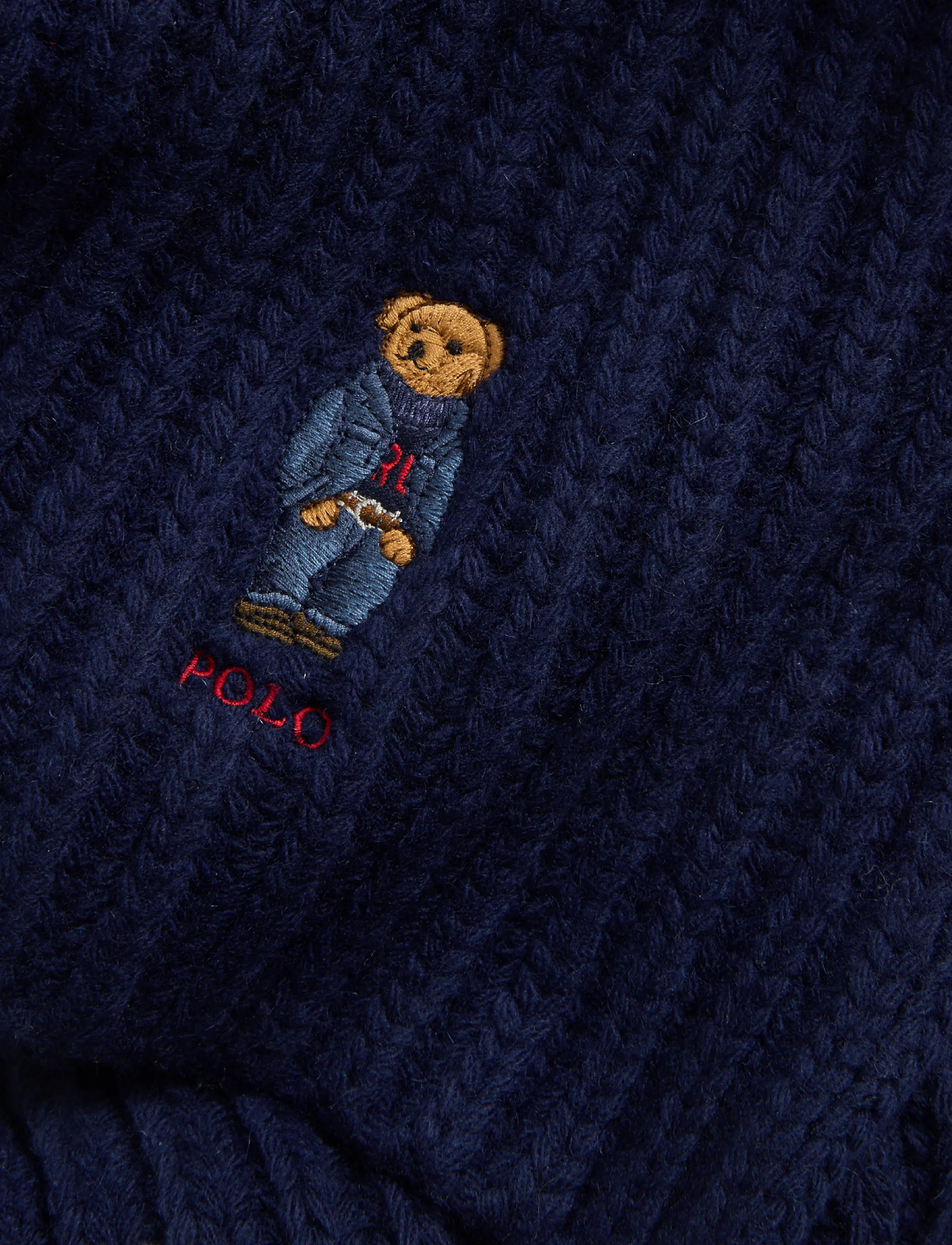Polo Ralph Lauren - Polo Bear Rib-Knit Scarf - talvesallid - hunter navy - 2