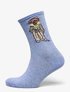 Polo Bear Crew Socks - PALE BLUE