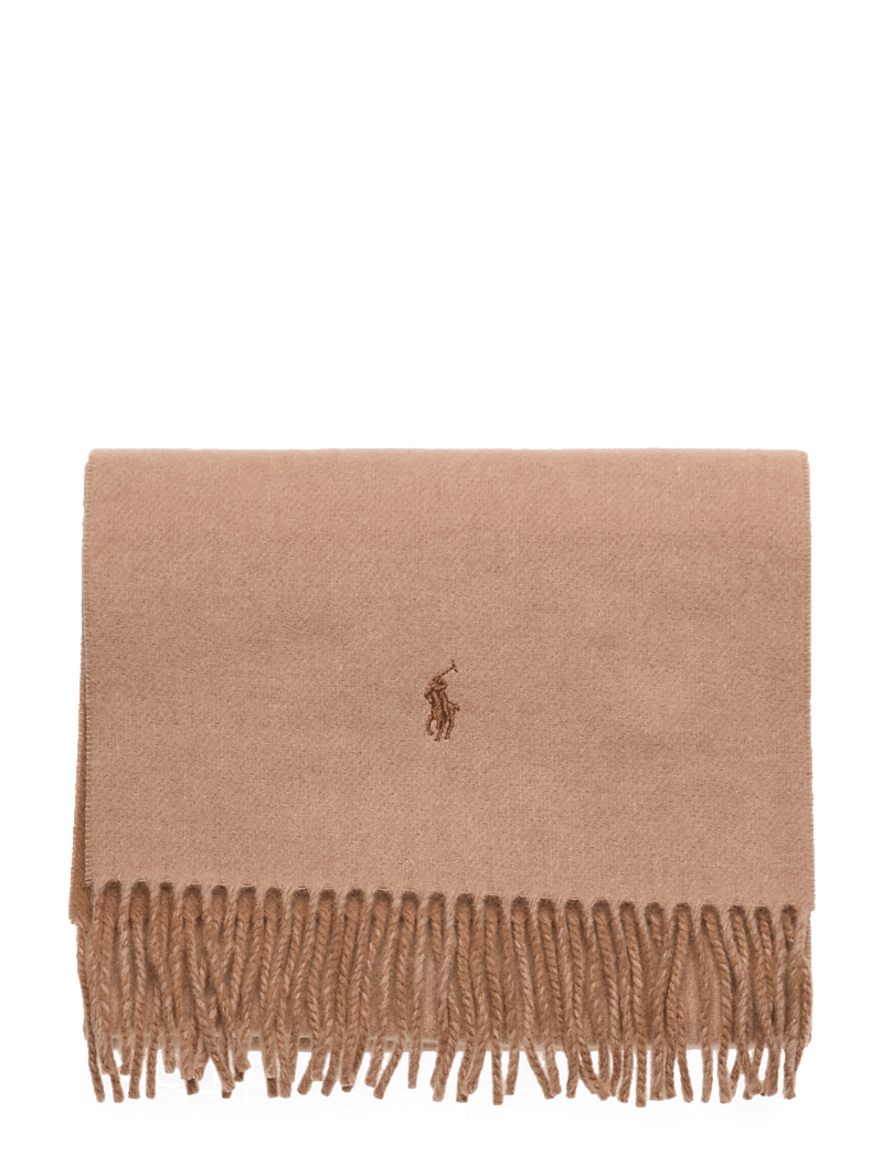 Polo Ralph Lauren - Fringe-Trim Wool Scarf - hverdags stil - camel tonal - 1