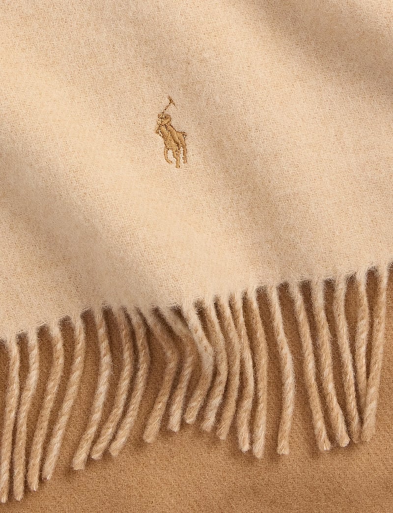 Polo Ralph Lauren - Fringe-Trim Wool Scarf - hversdagsleg tíska - camel tonal - 2