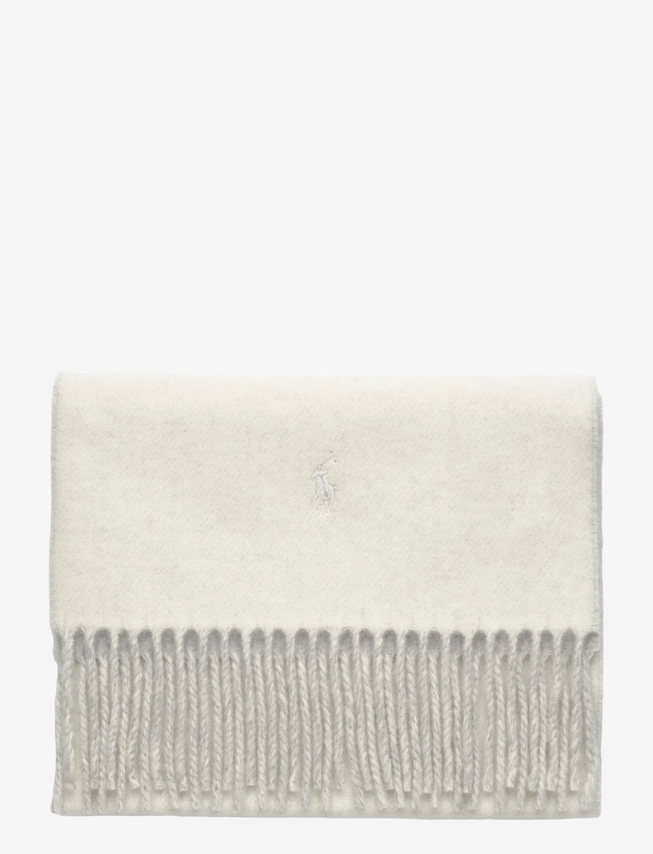 Polo Ralph Lauren - Fringe-Trim Wool Scarf - hverdags stil - cream/lt vintage - 1