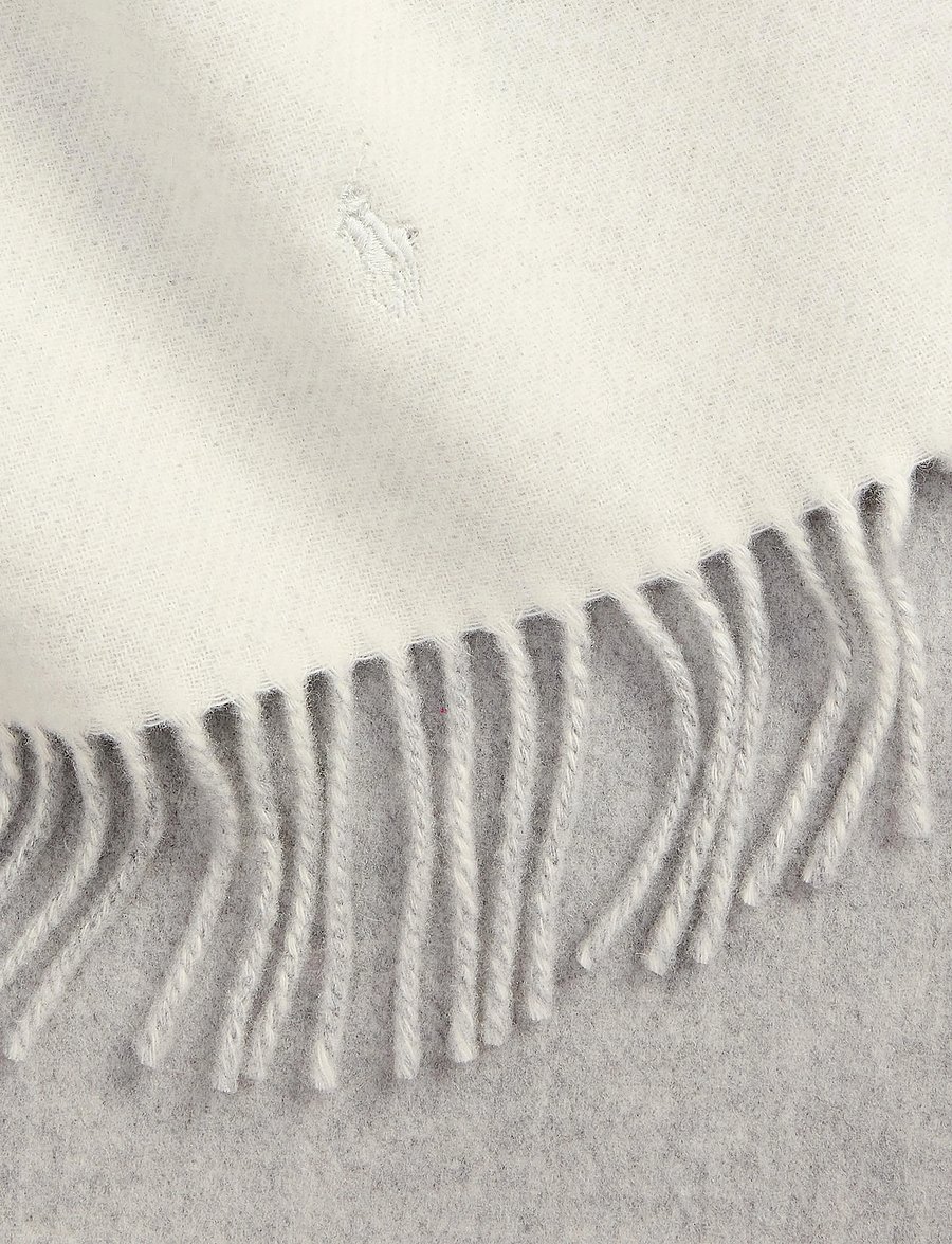Polo Ralph Lauren - Fringe-Trim Wool Scarf - winterschals - cream/lt vintage - 2