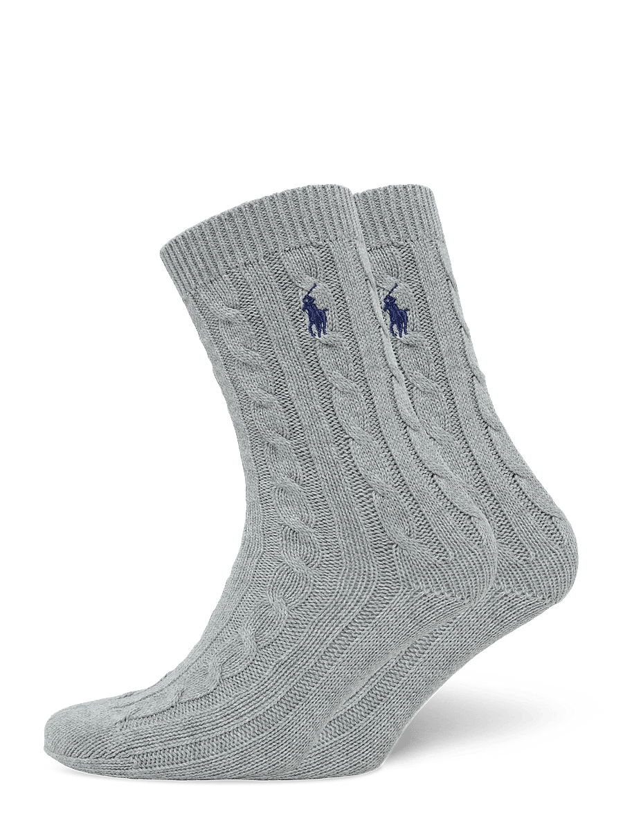 Polo Ralph Lauren - BCI COMBED COTTON-TRUE CABLE - regular socks - andover heather - 0