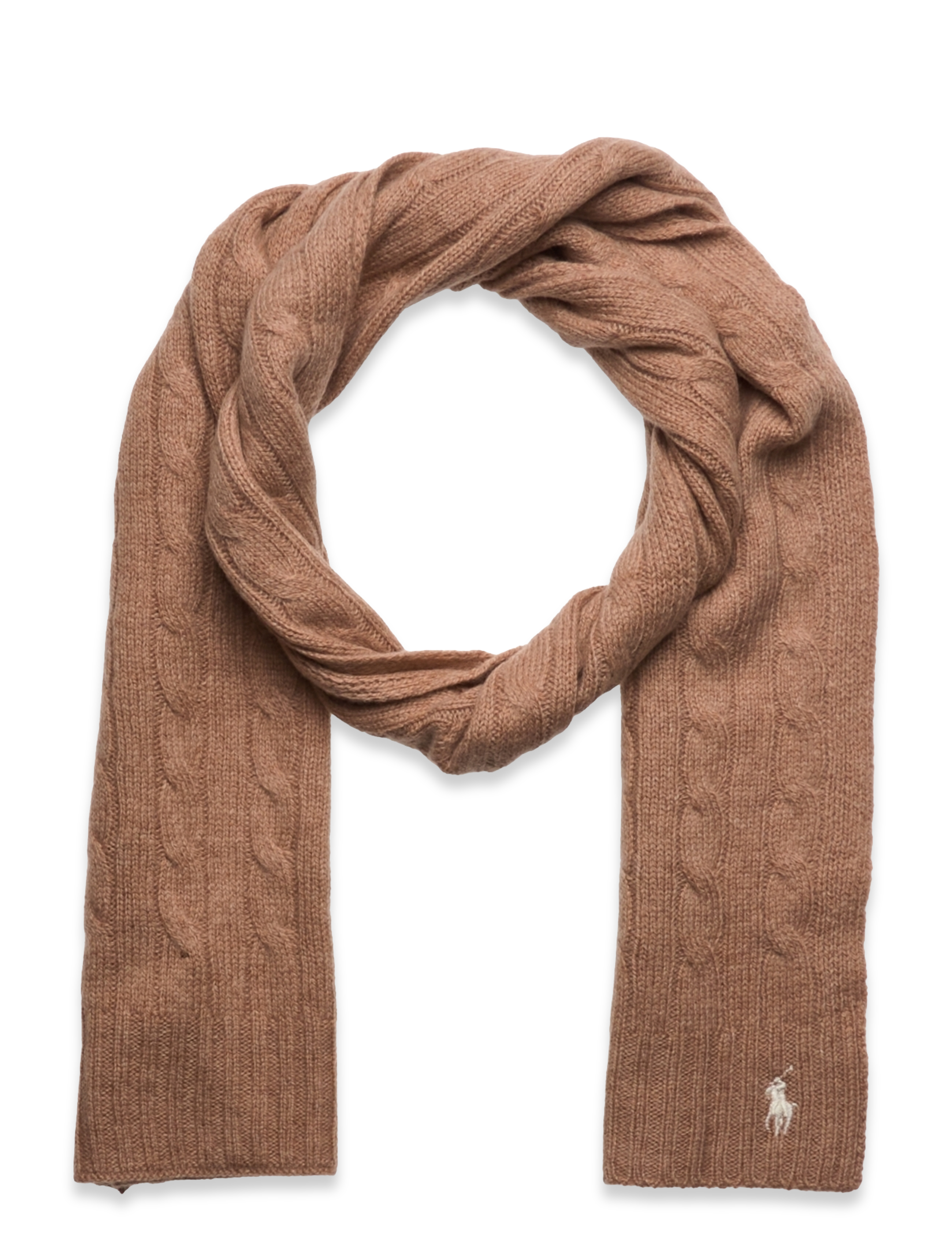 Polo Ralph Lauren Cable-Knit Wool-Cashmere Scarf, One Size, Scarves, Braun - Winter Frauen
