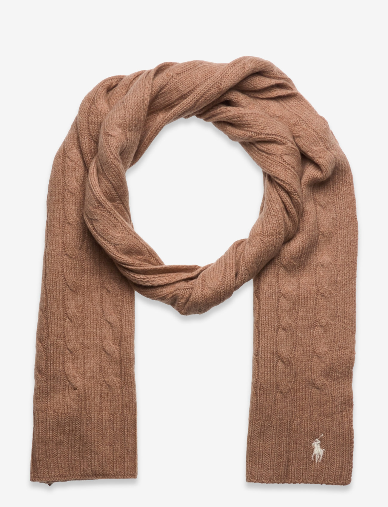 Polo Ralph Lauren - Cable-Knit Wool-Cashmere Scarf - alltags-style - camel - 0