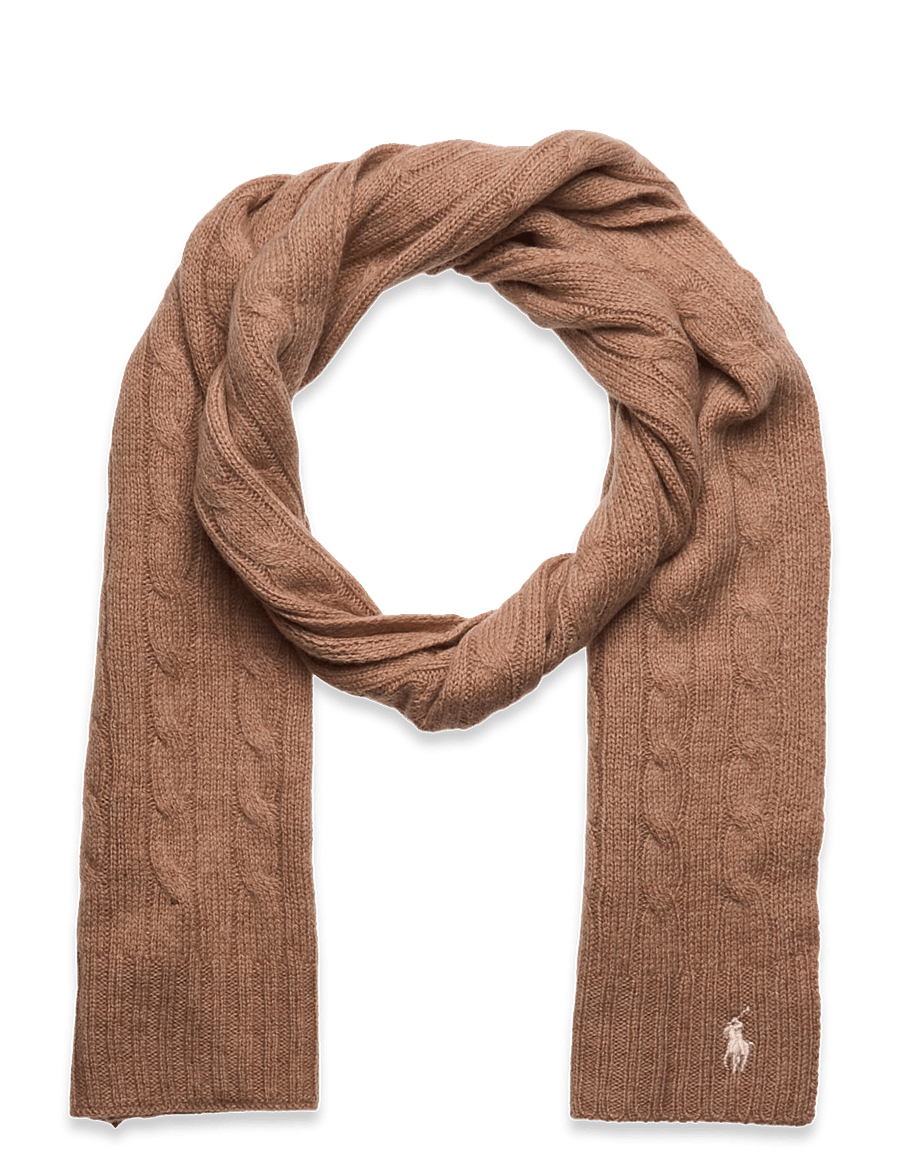 Polo Ralph Lauren - Cable-Knit Wool-Cashmere Scarf - kašmirs - camel - 0