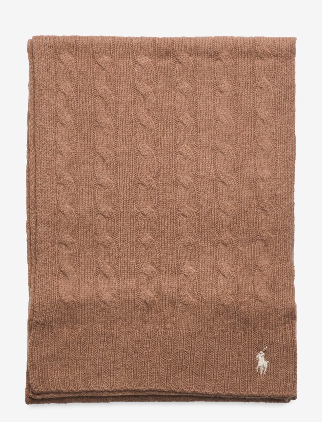 Polo Ralph Lauren - Cable-Knit Wool-Cashmere Scarf - alltags-style - camel - 1