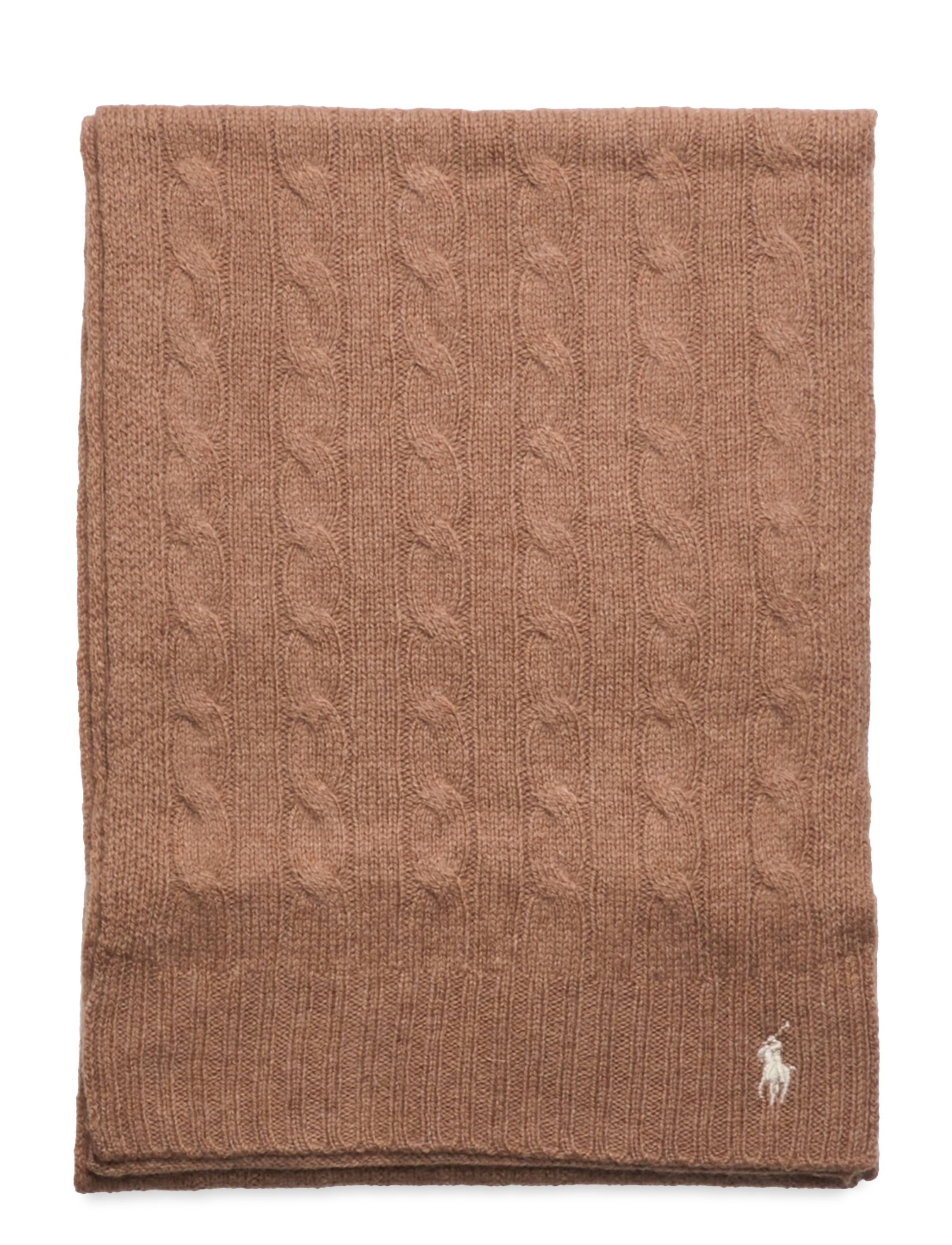 Polo Ralph Lauren - Cable-Knit Wool-Cashmere Scarf - cachemire - camel - 1