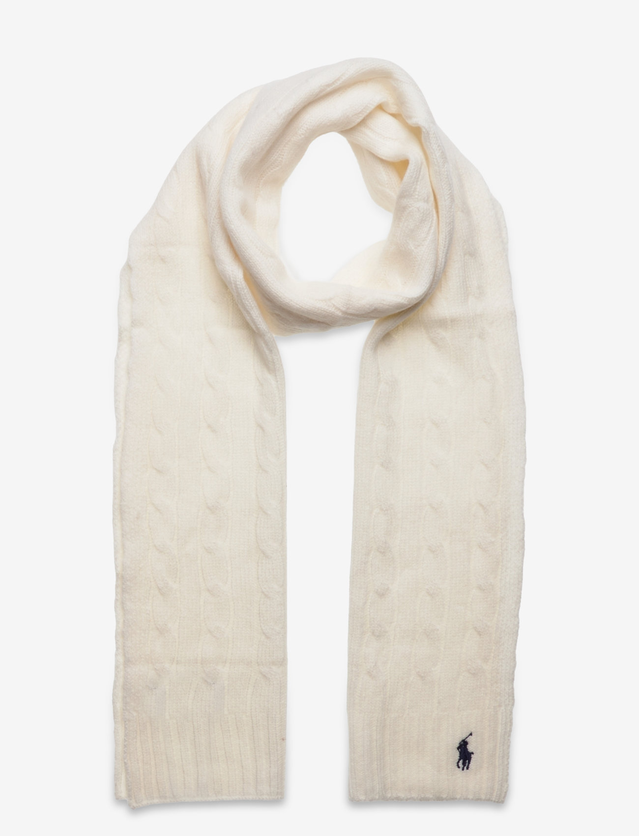 Polo Ralph Lauren - Cable-Knit Wool-Cashmere Scarf - kashmir - cream - 0
