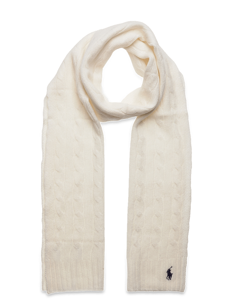 Polo Ralph Lauren - Cable-Knit Wool-Cashmere Scarf - kashmir - cream - 0