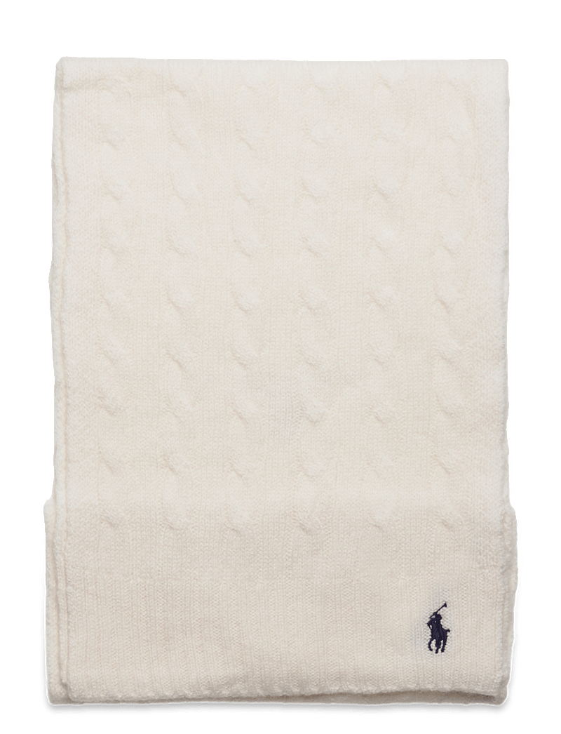 Polo Ralph Lauren - Cable-Knit Wool-Cashmere Scarf - kashmir - cream - 1