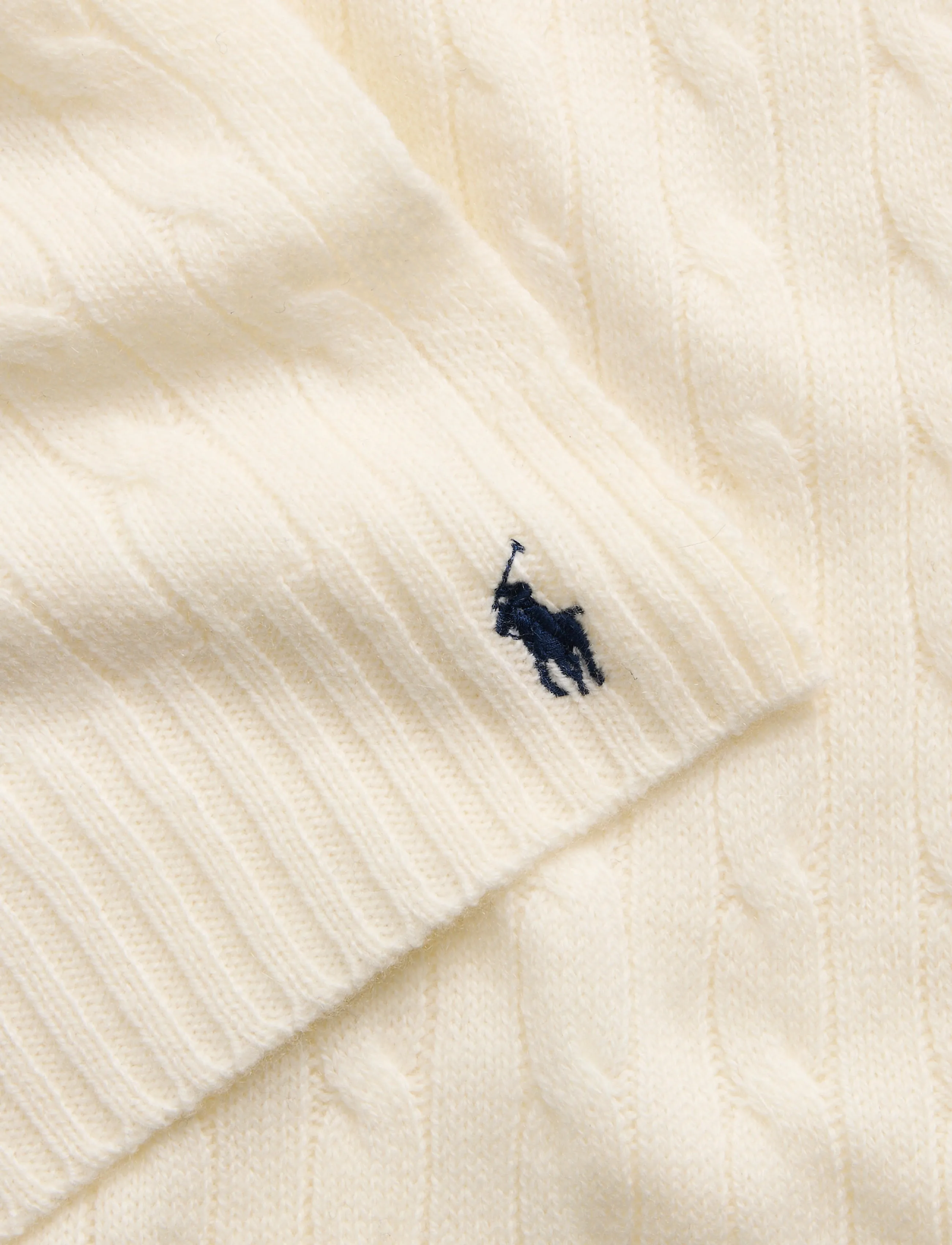 Polo Ralph Lauren - Cable-Knit Wool-Cashmere Scarf - cashmere - cream - 2