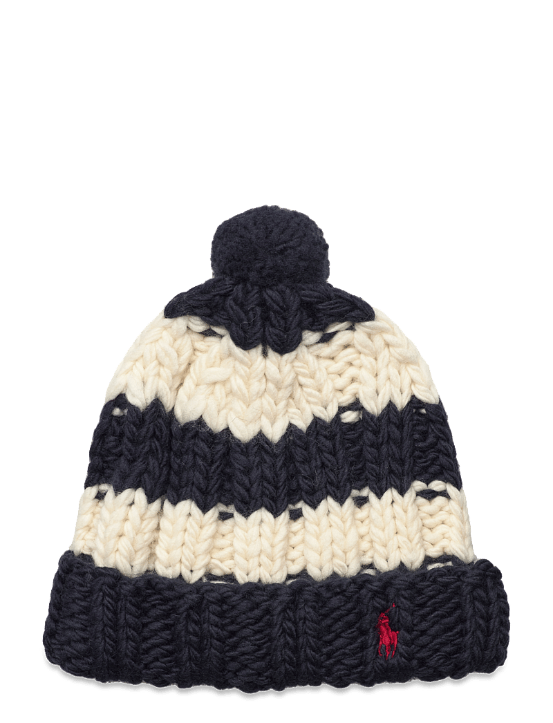 Polo Ralph Lauren 100% Wool-chunky Stripe Beanie