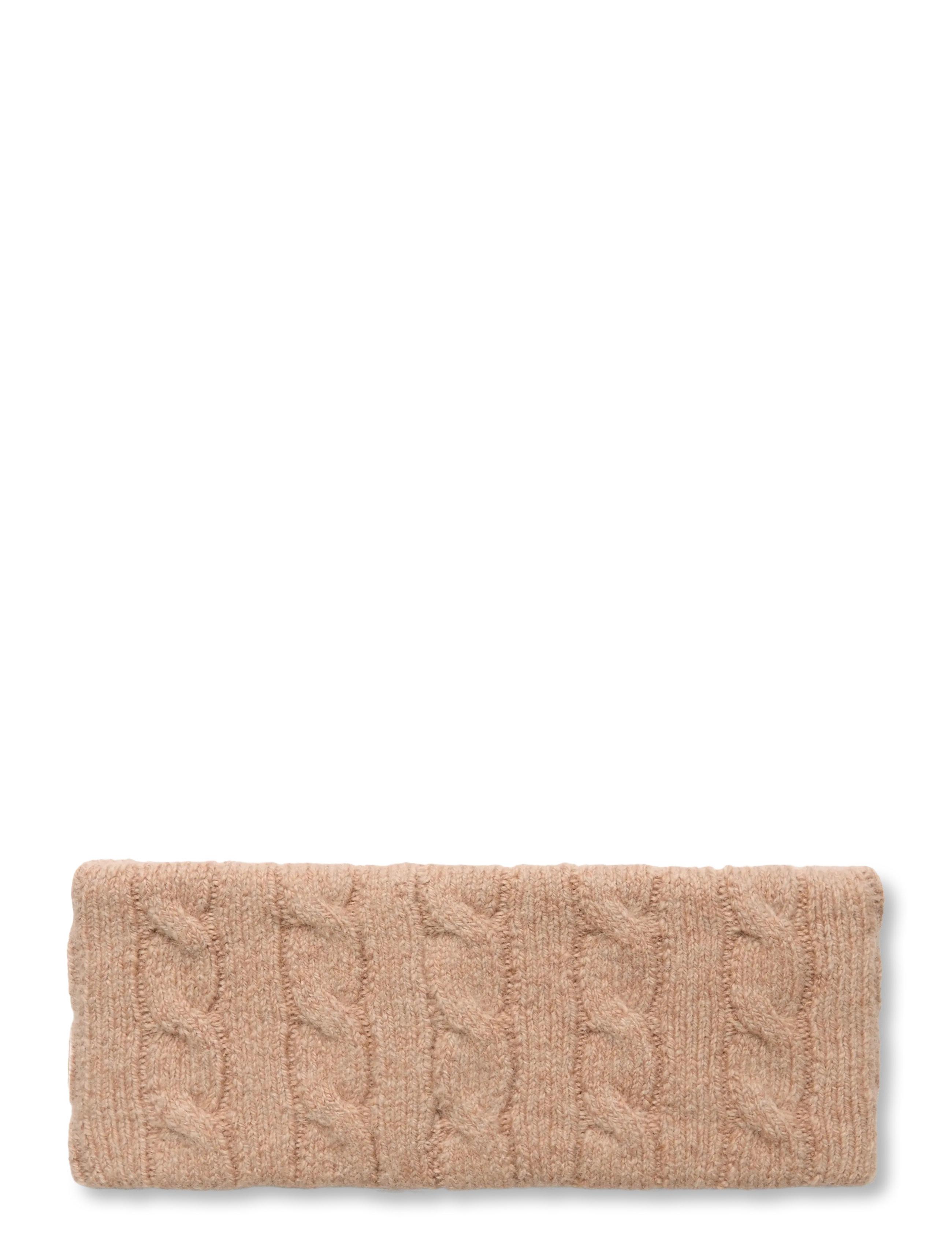 Polo Ralph Lauren - Cable-Knit Wool-Cashmere Headband - cashmere - camel - 1