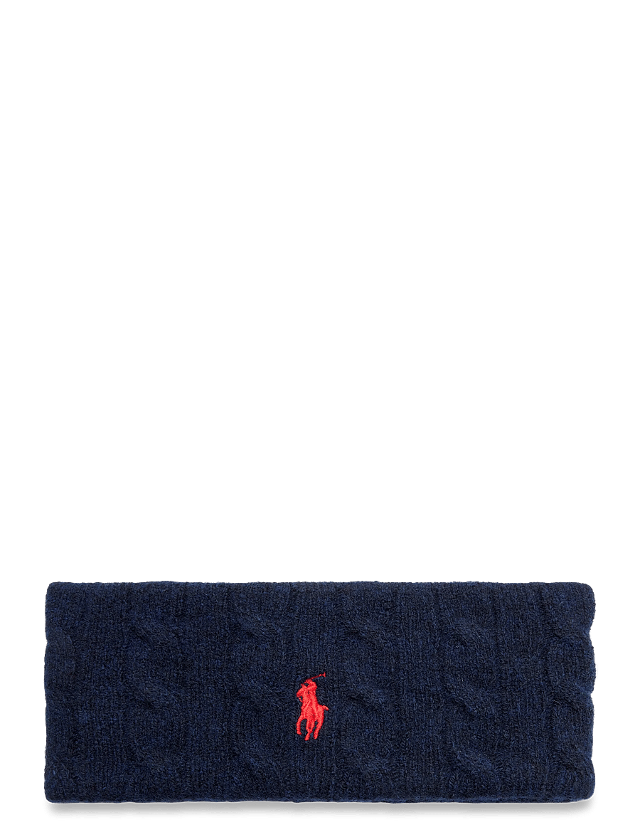 Polo Ralph Lauren - Cable-Knit Wool-Cashmere Headband - kasjmier - hunter navy - 0