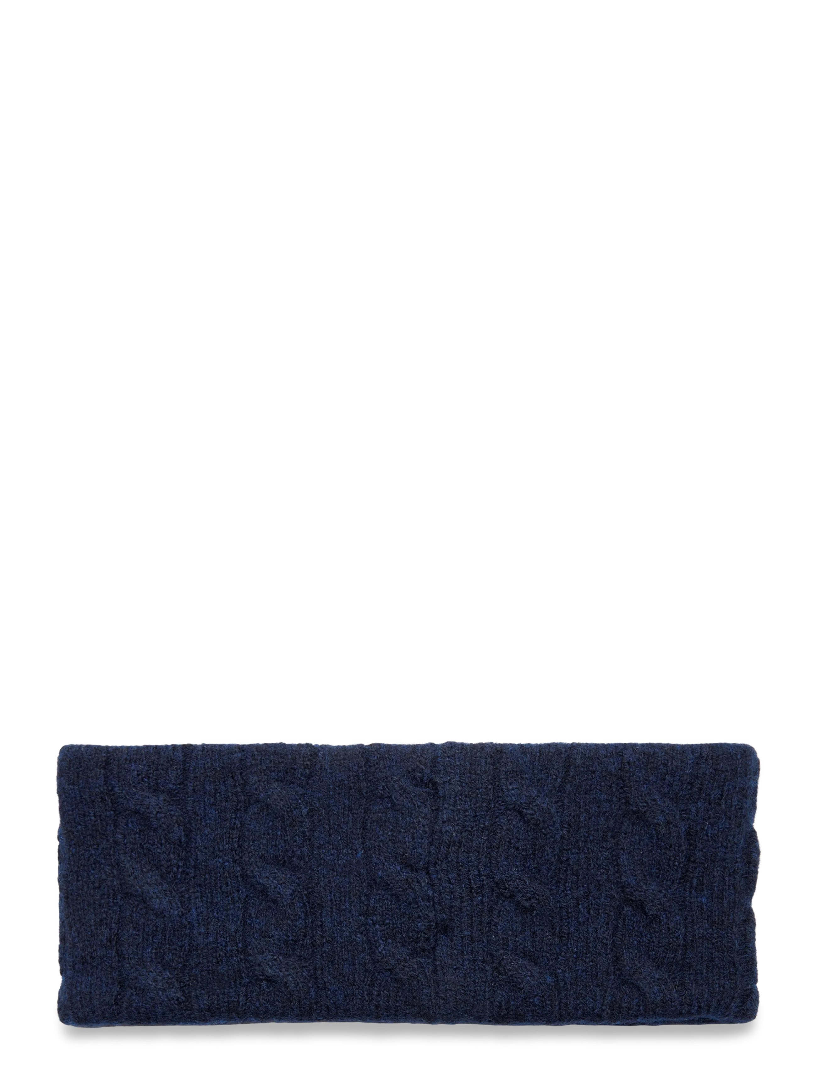 Polo Ralph Lauren - Cable-Knit Wool-Cashmere Headband - kasjmier - hunter navy - 1