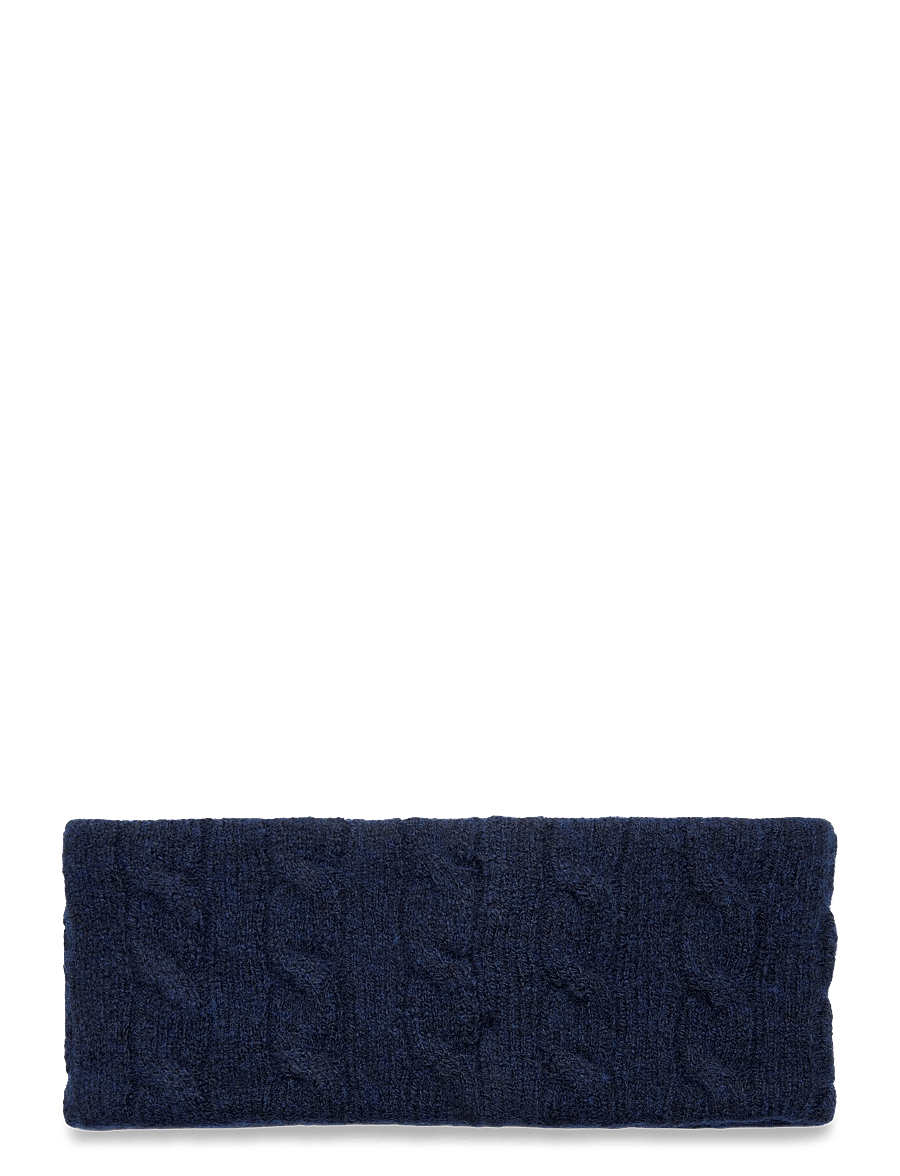 Polo Ralph Lauren - Cable-Knit Wool-Cashmere Headband - kasjmier - hunter navy - 1