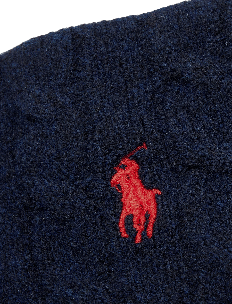 Polo Ralph Lauren - Cable-Knit Wool-Cashmere Headband - kasjmier - hunter navy - 2