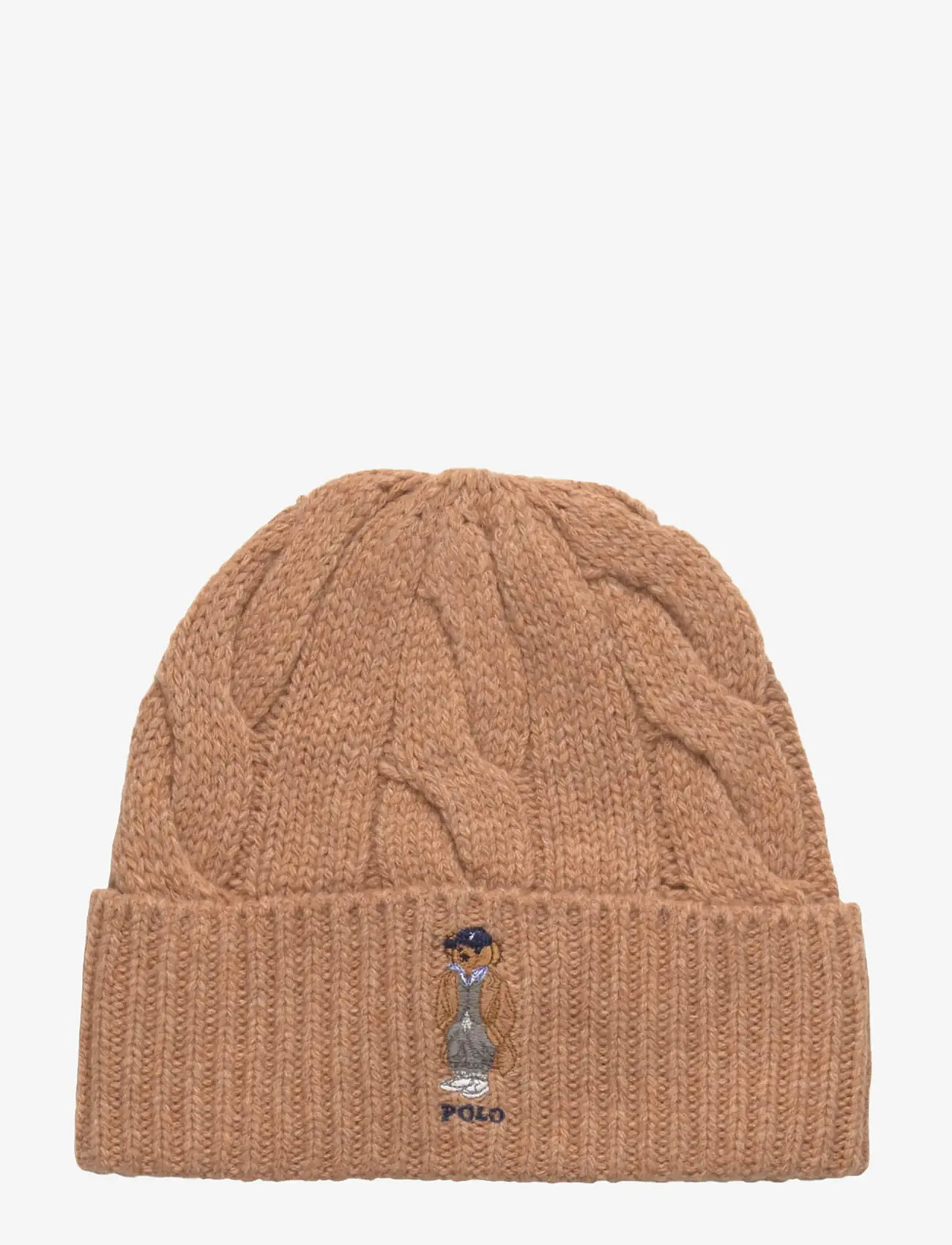 Polo Ralph Lauren - Polo Bear Cable Wool-Blend Beanie - mützen - classic camel - 0