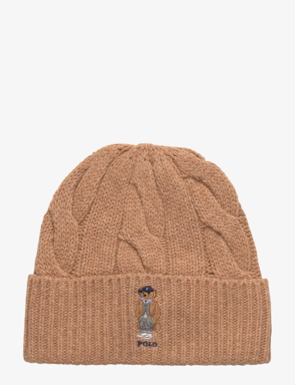 Polo Ralph Lauren - Polo Bear Cable Wool-Blend Beanie - húfur - classic camel - 0