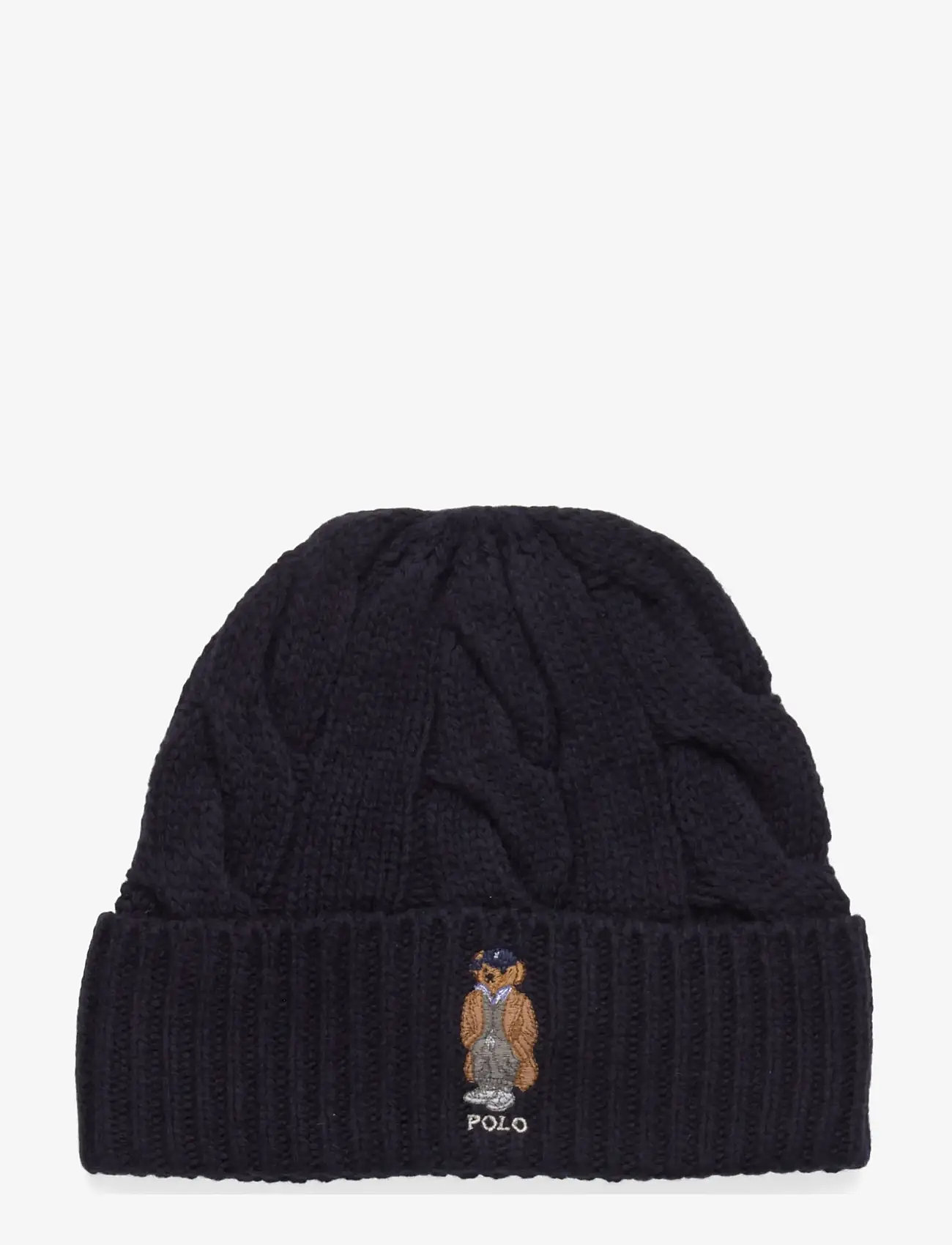 Polo Ralph Lauren - Polo Bear Cable Wool-Blend Beanie - mützen - navy - 0