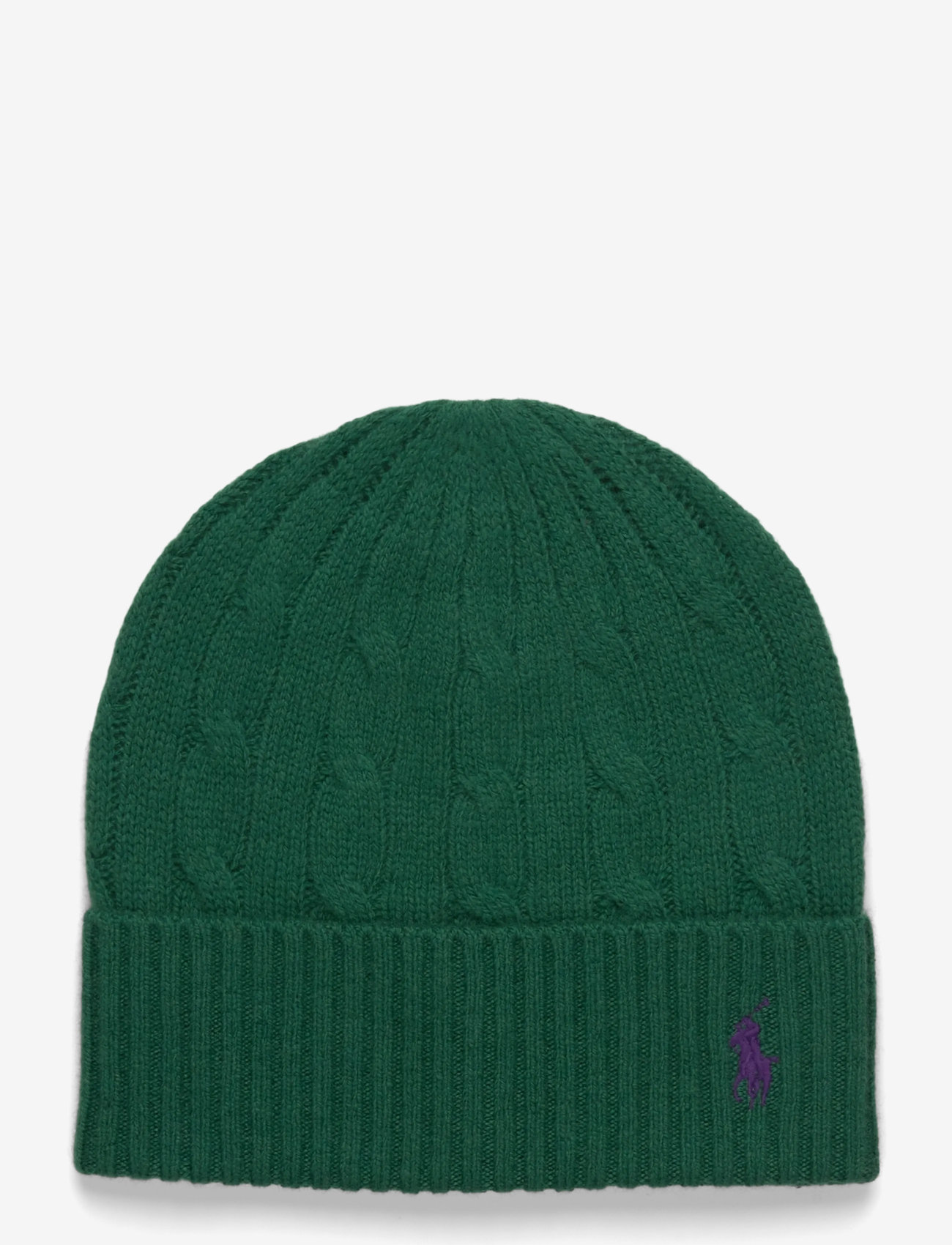 Polo Ralph Lauren - Cable-Knit Wool-Cashmere Beanie - kaschmir - castleton green - 0