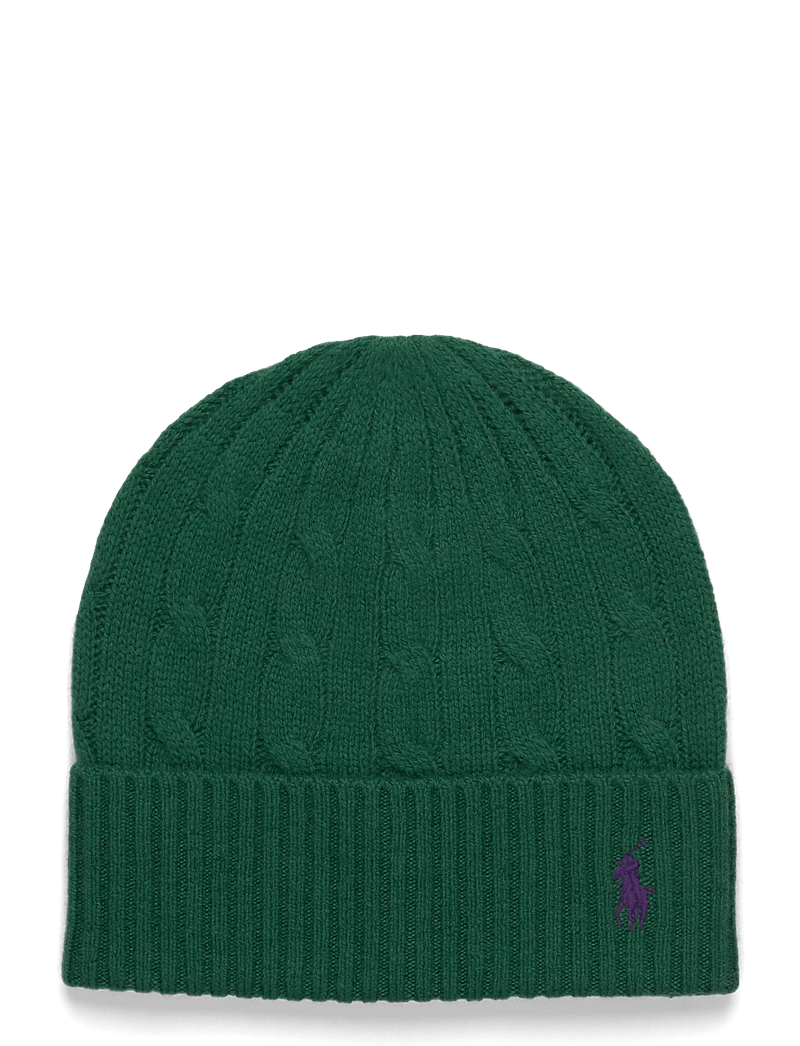 Polo Ralph Lauren - Cable-Knit Wool-Cashmere Beanie - kaschmir - castleton green - 0