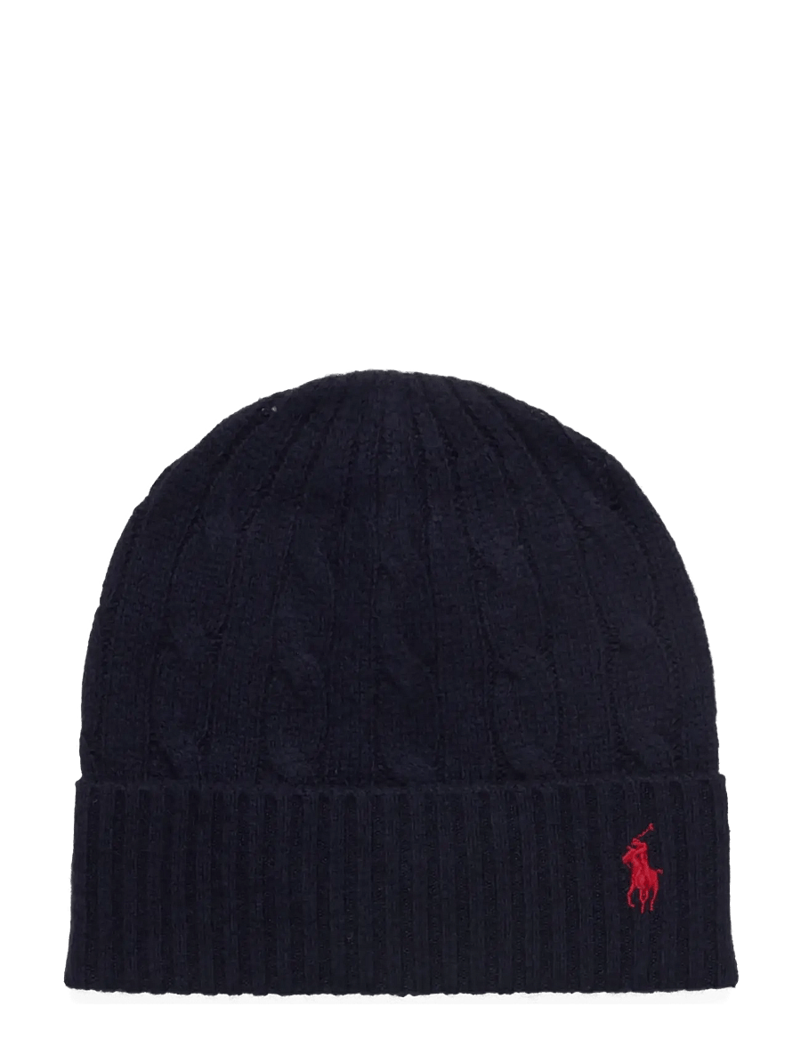 Polo Ralph Lauren - Cable-Knit Wool-Cashmere Beanie - beanie mütsid - hunter navy - 0