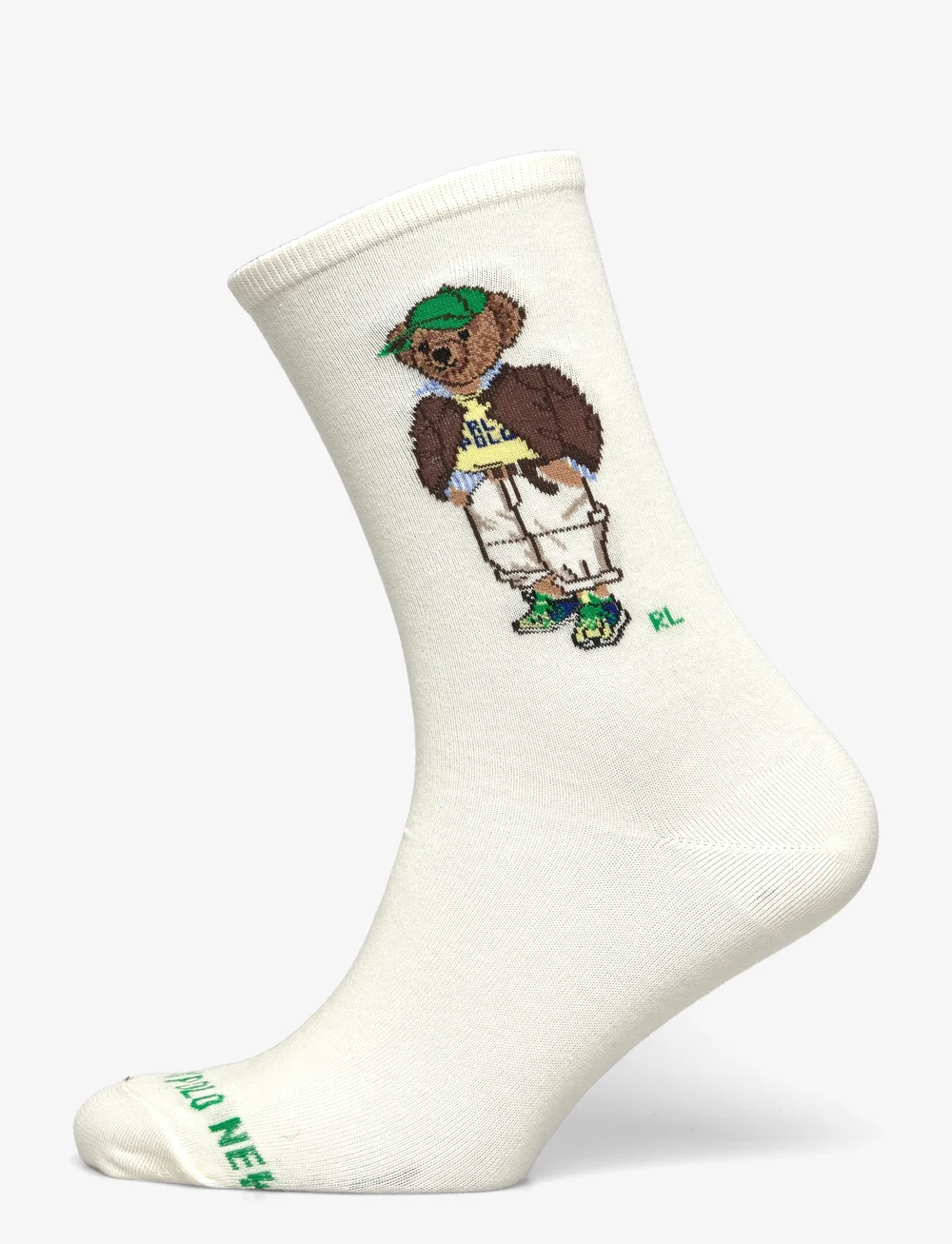 Polo Ralph Lauren - Polo Bear Cotton-Blend Crew Socks - strømper - ivory - 0