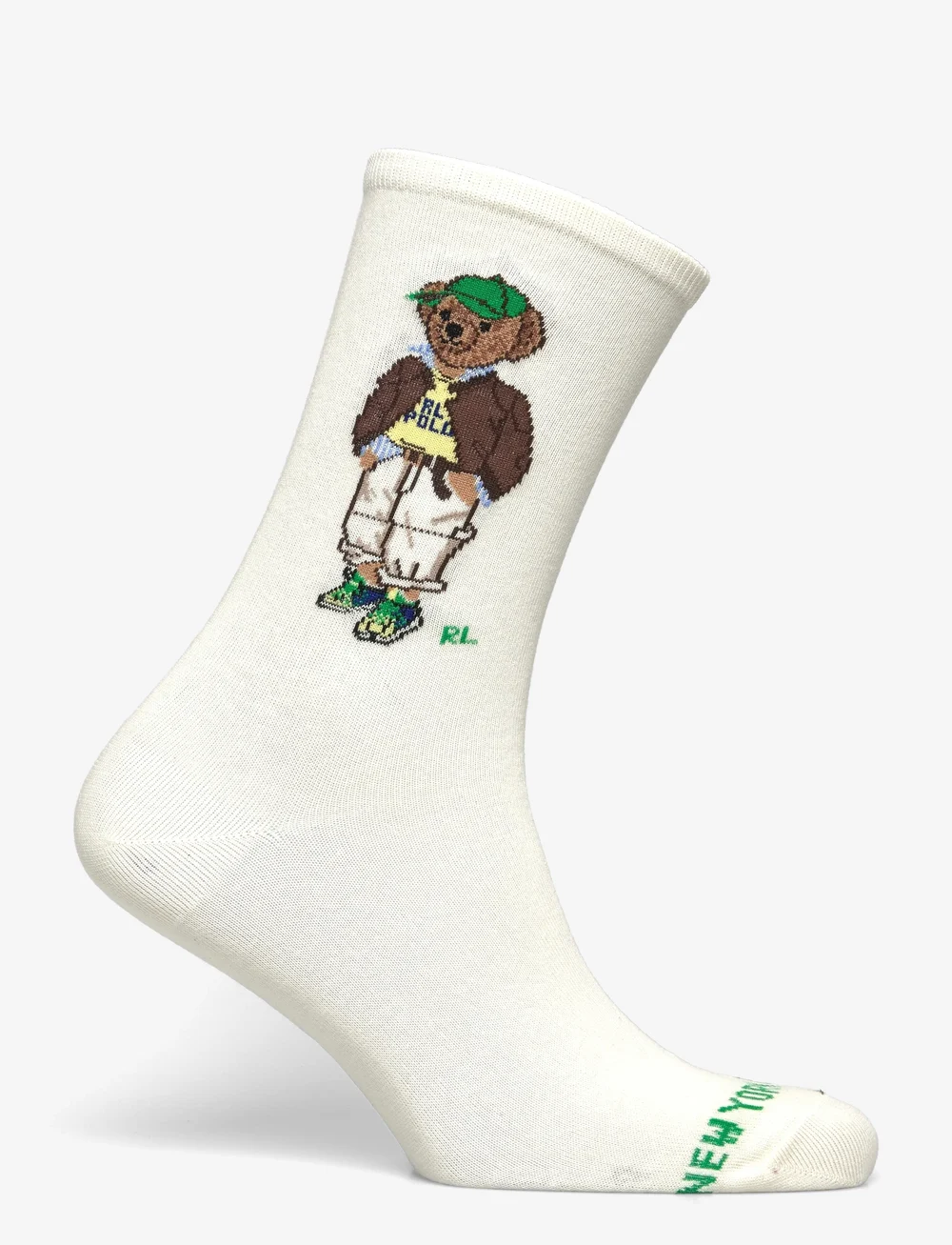 Polo Ralph Lauren - Polo Bear Cotton-Blend Crew Socks - strømper - ivory - 1